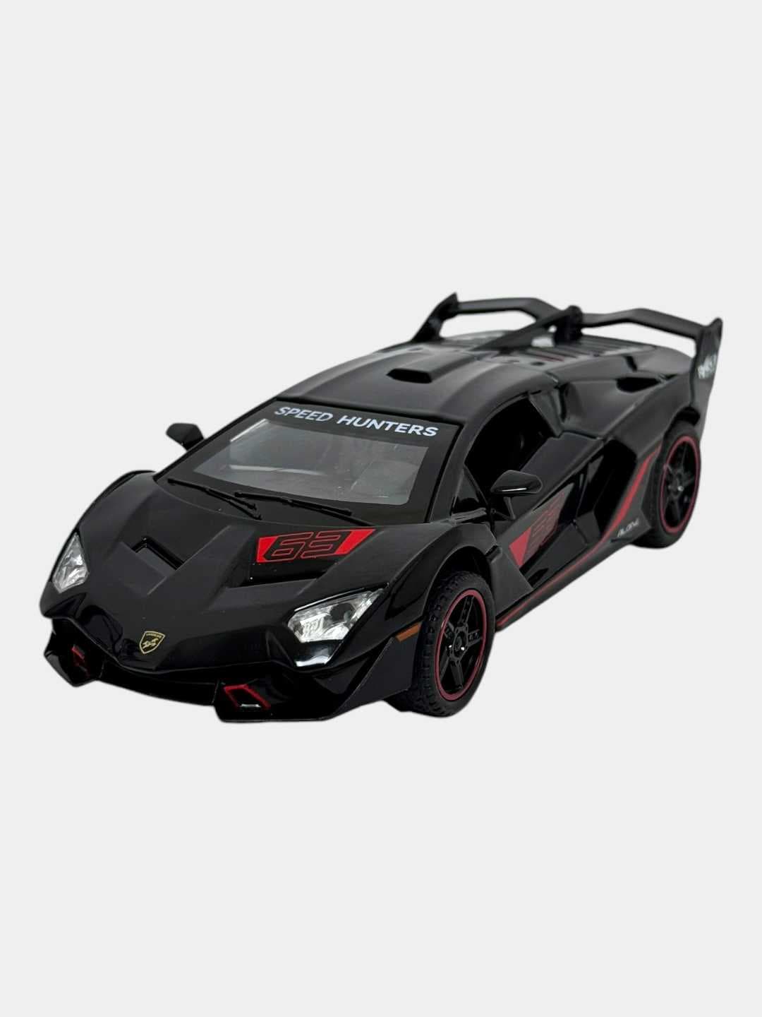 Коллекционная модель Ламборгини Speed Hunters красный спорткар 1:18 — фото 6