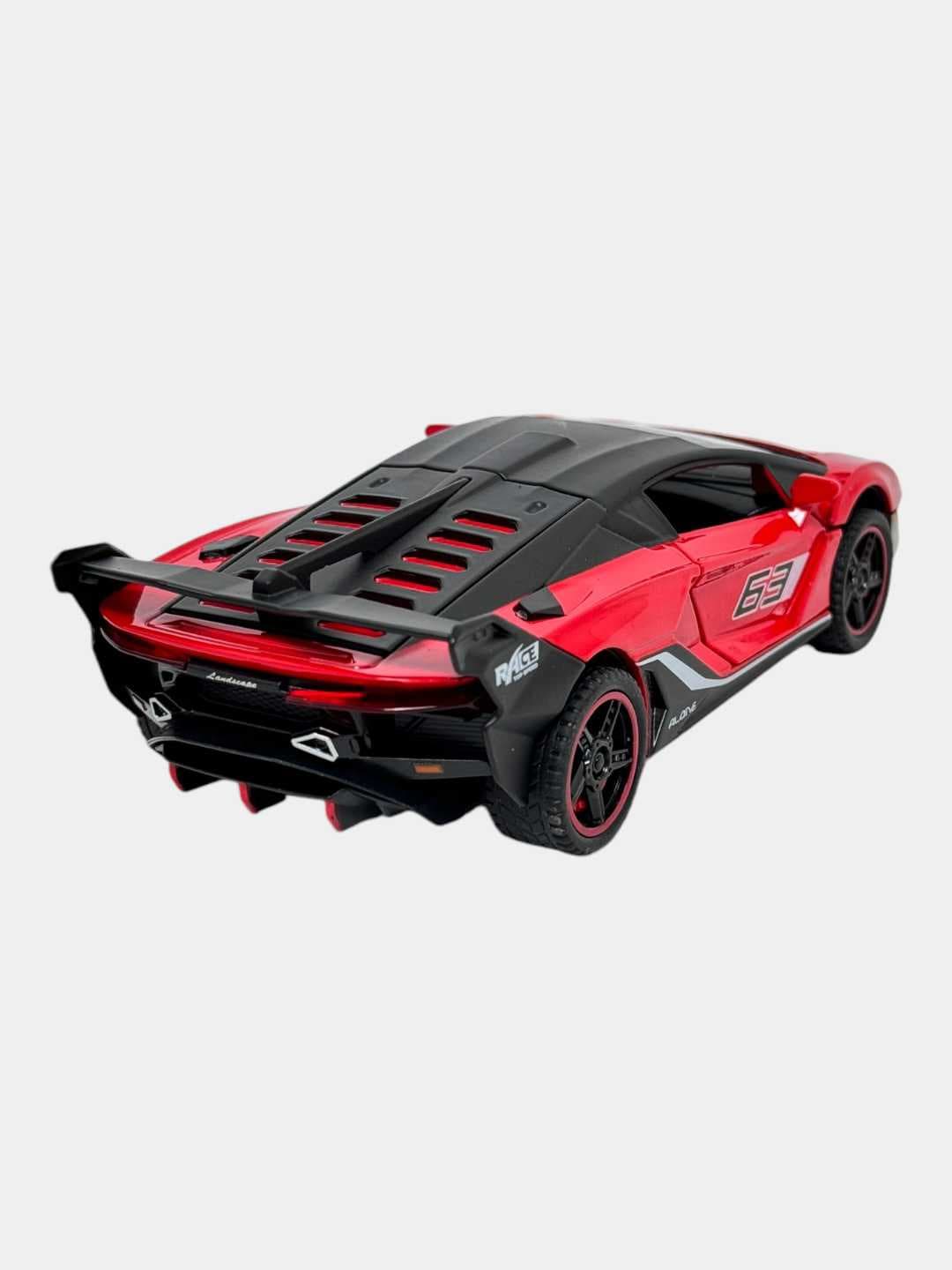 Коллекционная модель Ламборгини Speed Hunters красный спорткар 1:18 — фото 2