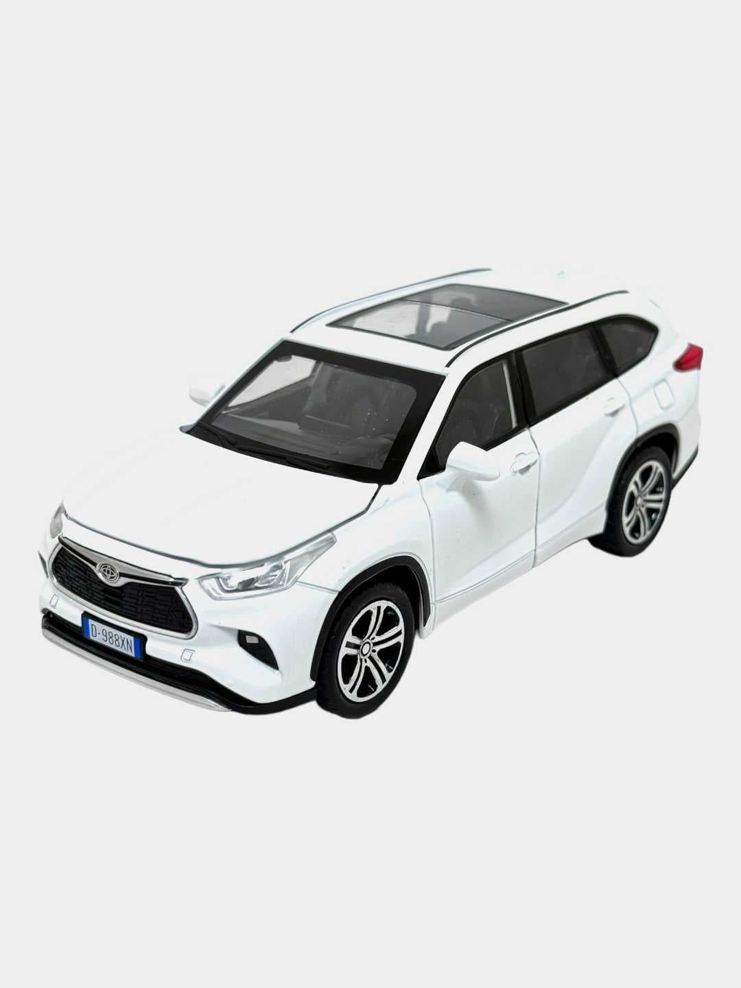 Модель Toyota Highlander 1:32, металл. детализация, открыв. двери, для автолюбителей — фото 2