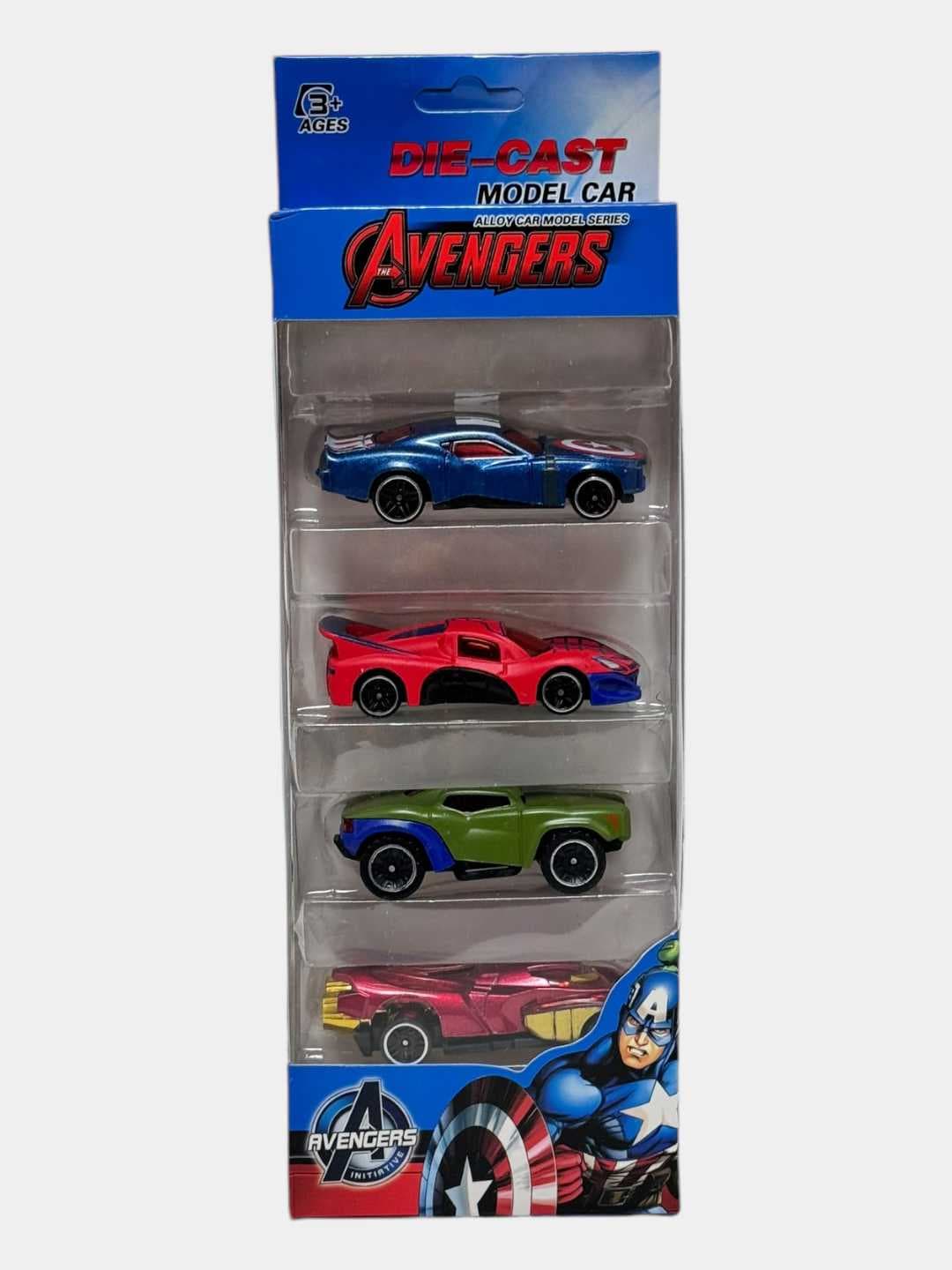 Набор машинок Avengers, 4 шт Die-Cast, Металлический корпус, Для детей от 3 лет — фото 2
