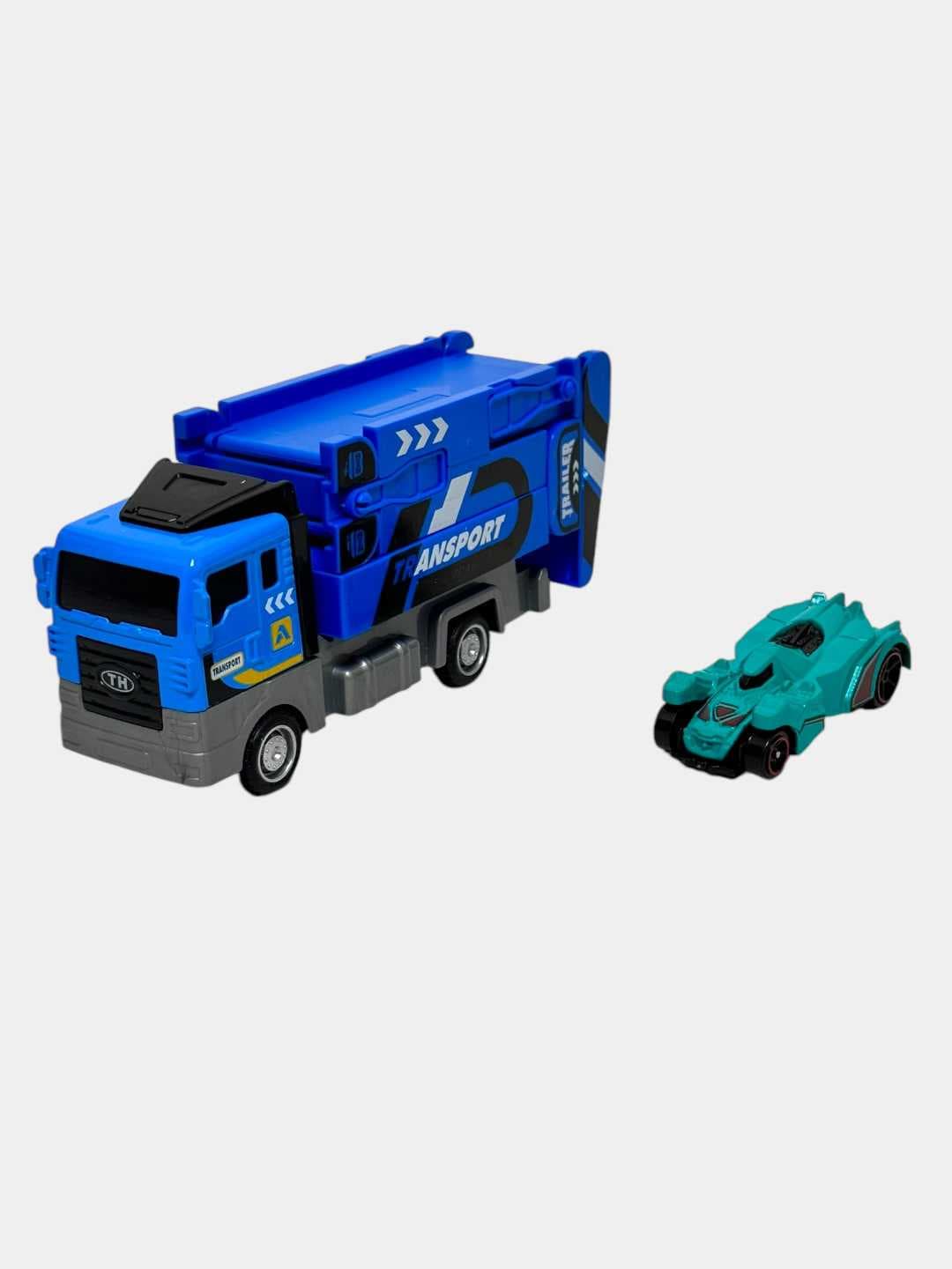 Набор машинок Hotwheel с автовозом, детский транспортный игровой комплект. — фото 6