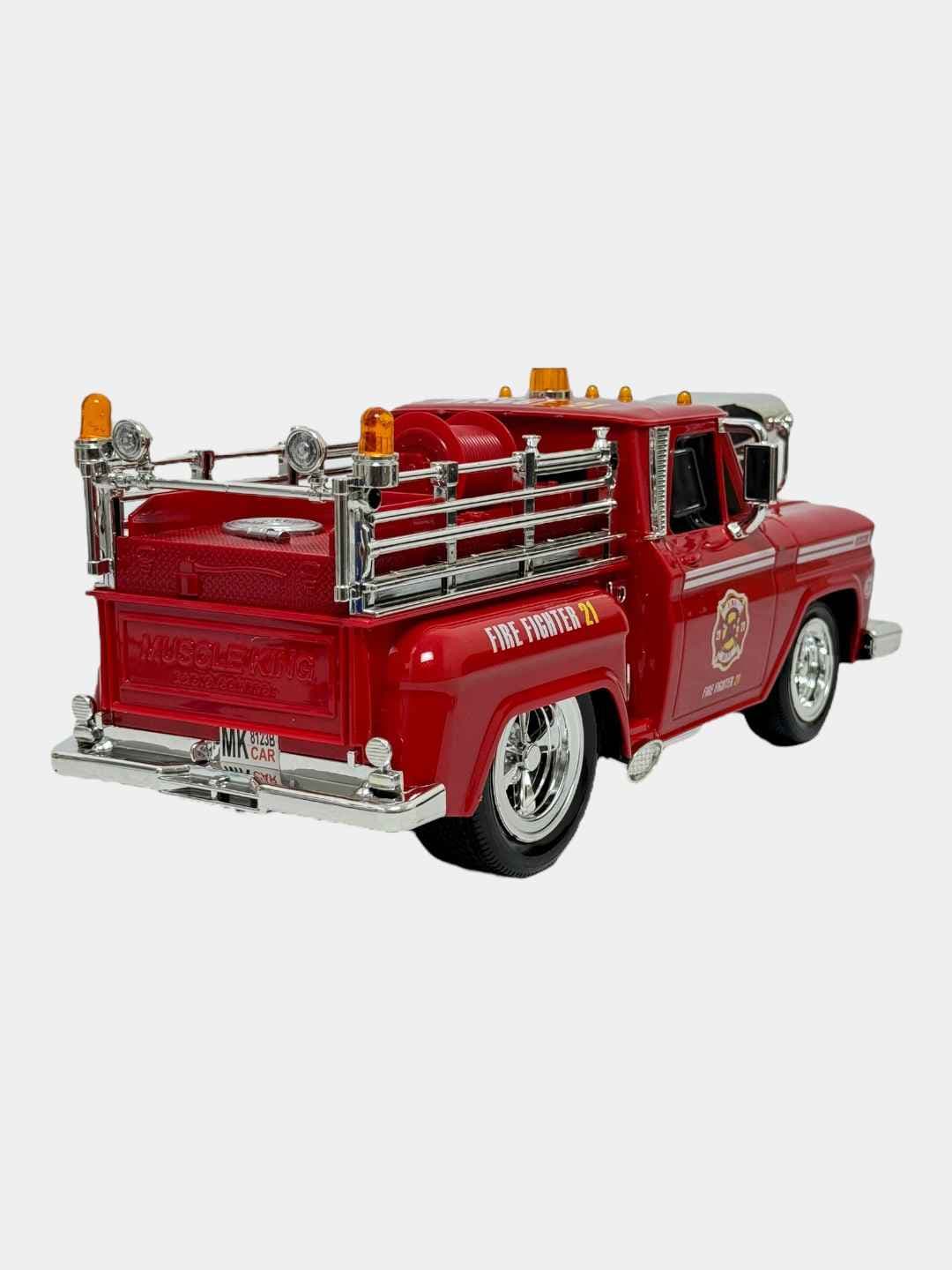 Радиоуправляемая машина Hot Rod Пожарный детский 3D-LED, автомобиль развивающий — фото 3