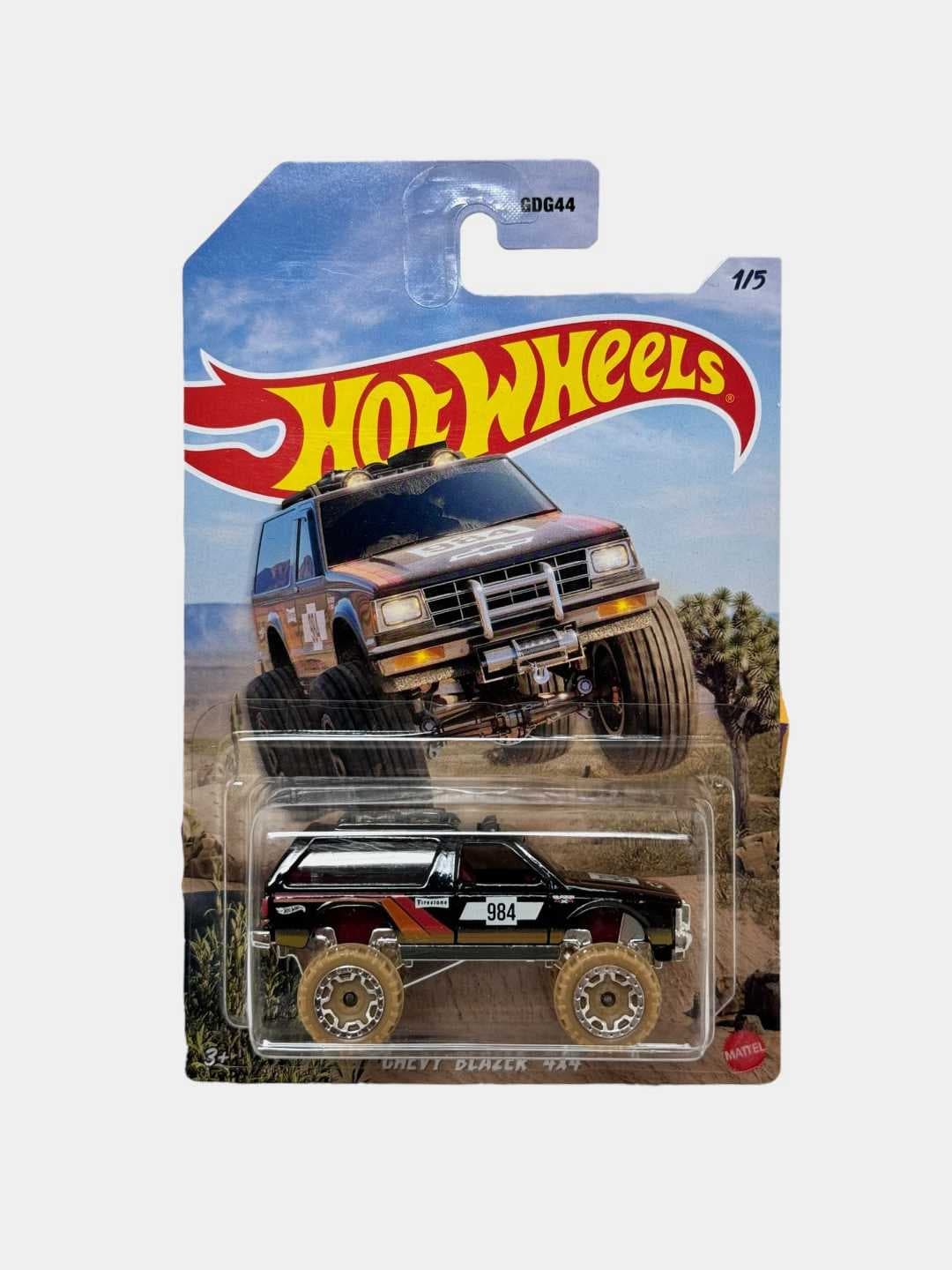 Машинка Hot Wheels Chevrolet Blazer 4x4, Металлическая модель, Для детей от 3 лет, Коллекционный масштаб 1:64