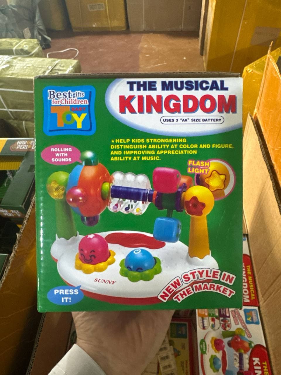 Музыкальный развивающий центр The Musical Kingdom, Интерактивная панель со светом и звуком, Для детей 6-36 месяцев — фото 4