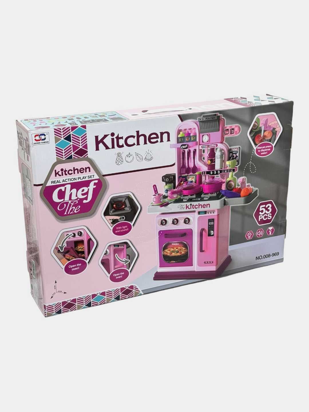 Игровая кухня Chef The Kitchen, 53 предмета, с подсветкой и звуками, для детей 3+ — фото 2