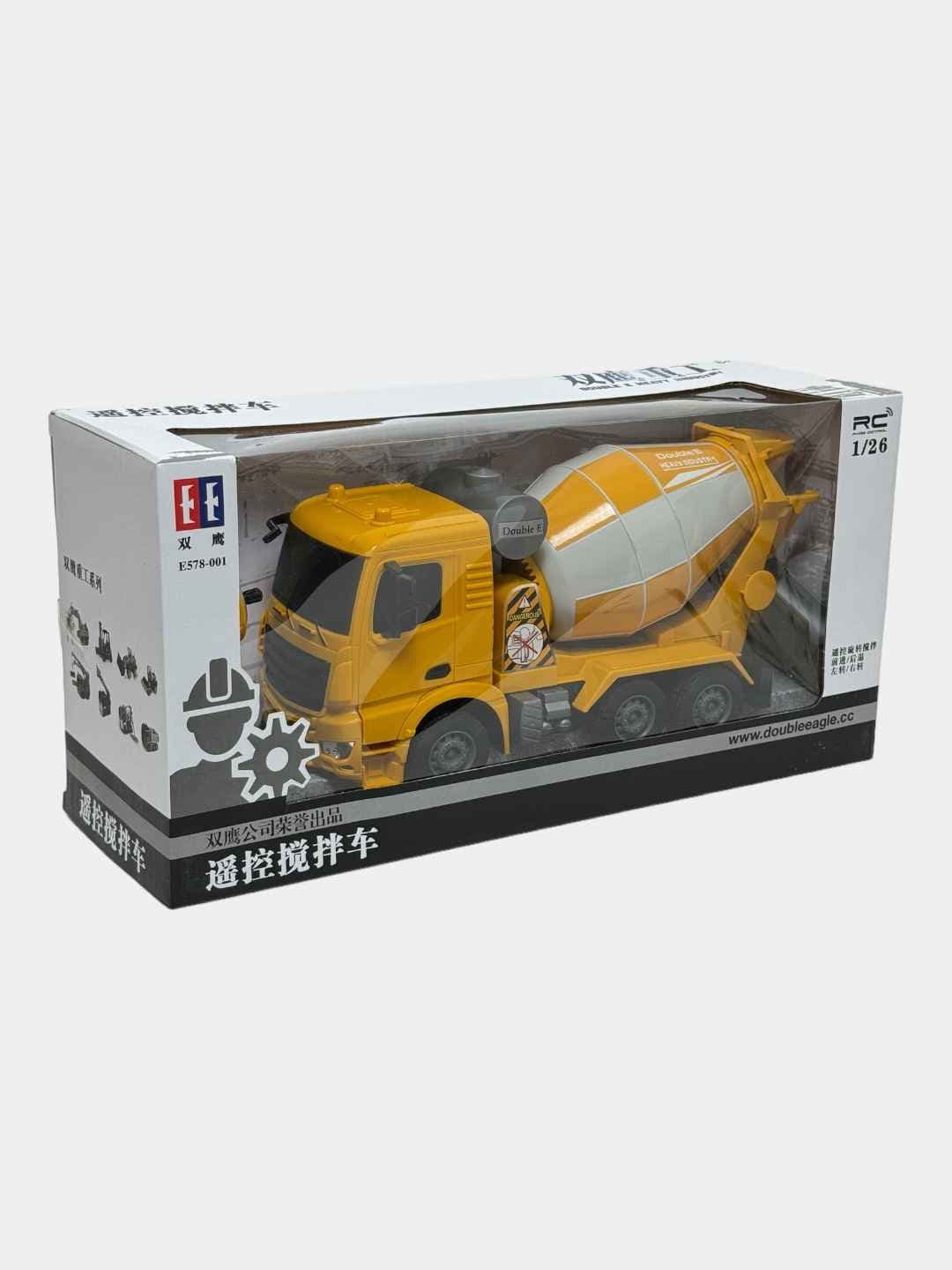 Радиоуправляемая бетономешалка Double Eagle, масштаб 1:26, световые и звуковые эффекты, для детей от 3 лет