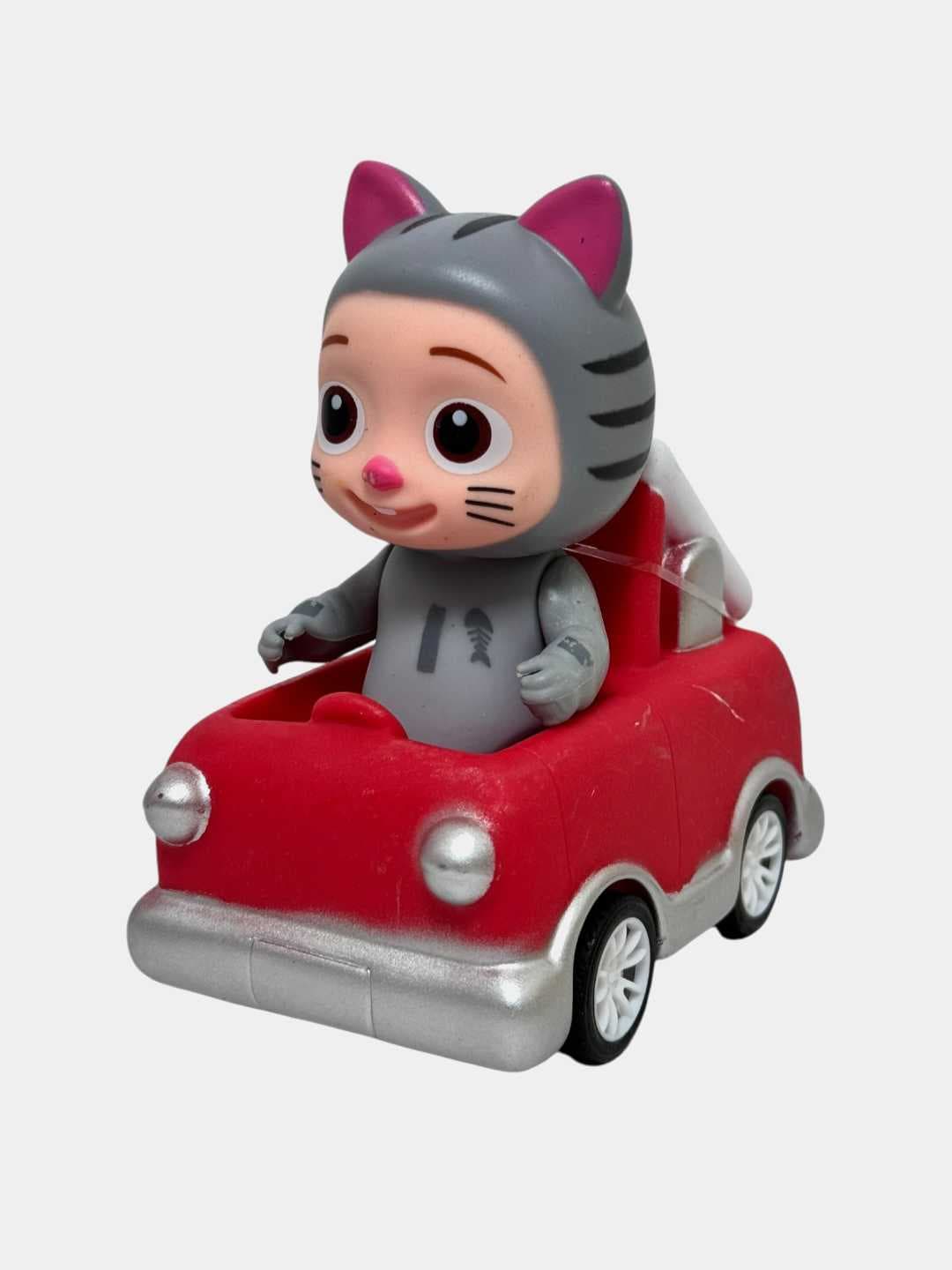 Развивающий автобус Cocomelon TK41 желтый с жирафом детский игровой набор. — фото 4