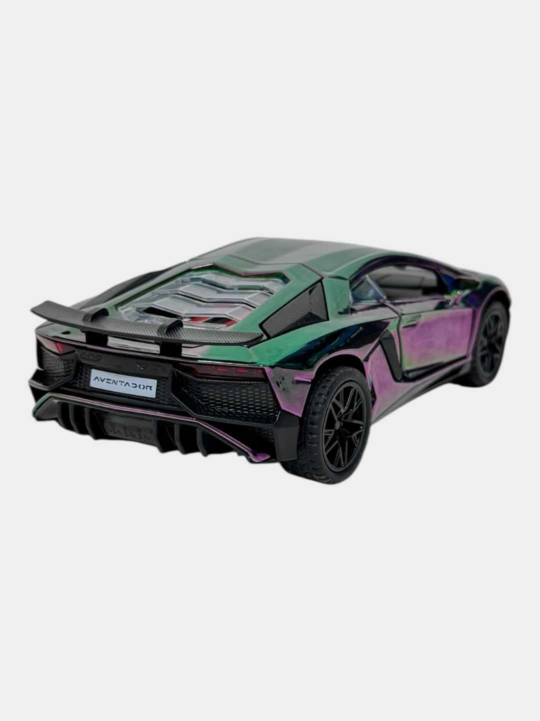 Модель автомобиля Lamborghini Sián металлическая зелено-фиолетовая 1:32 — фото 6