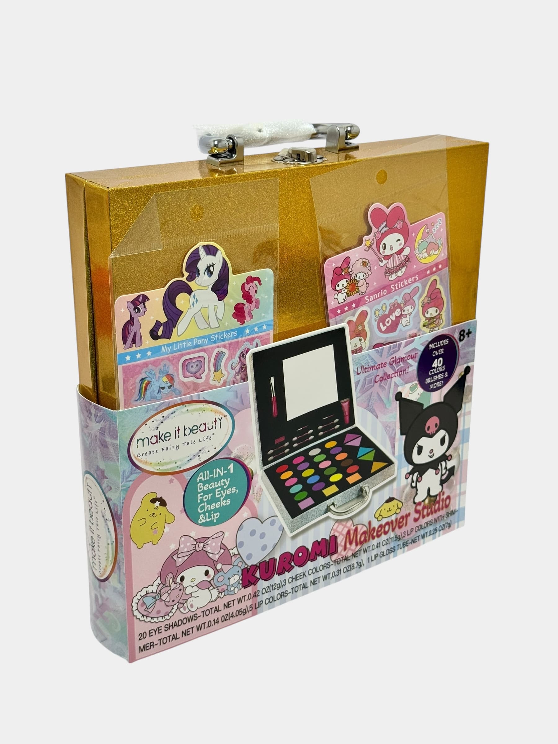 Детский набор косметики Makeover Studio, с My Little Pony/Sanrio, 40 оттенков, от 8 лет.