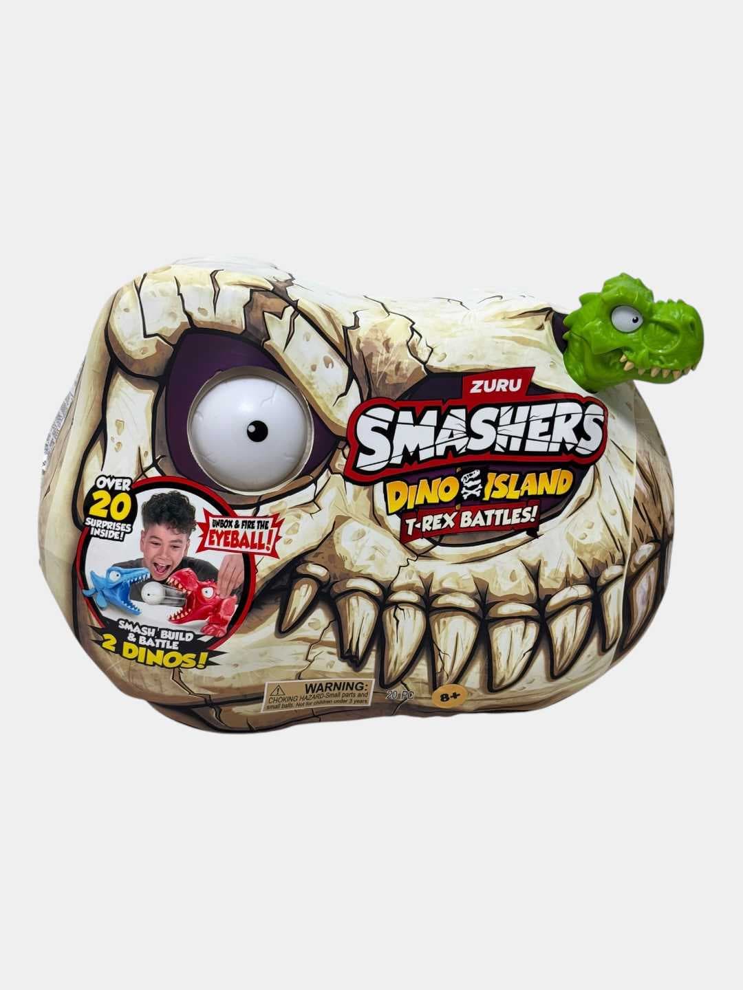 Игровой набор ZURU Smashers T-Rex Battle, Сборка динозавра и сюрпризы, Для детей от 6 лет, Активные игры — фото 2