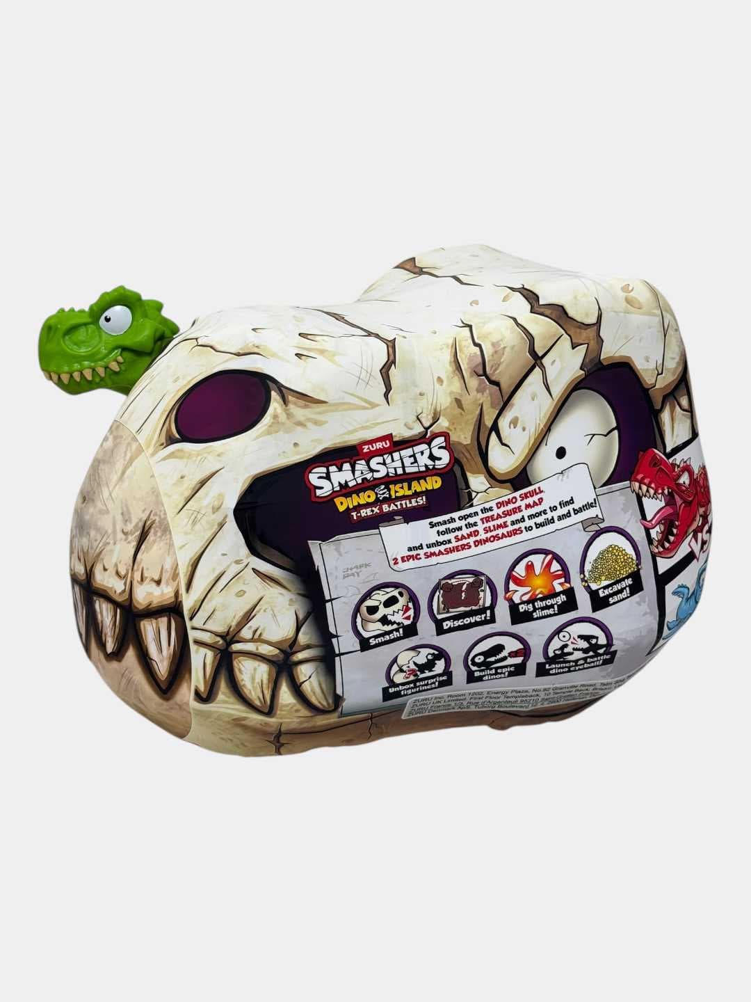 Игровой набор ZURU Smashers T-Rex Battle, Сборка динозавра и сюрпризы, Для детей от 6 лет, Активные игры — фото 3
