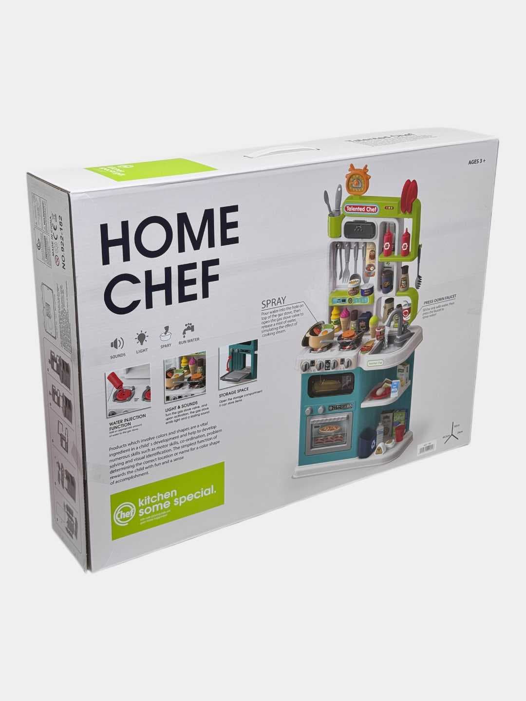 Детская игровая кухня Home Chef высота 79 см, свет, звук, вода из крана, холодный пар — фото 2