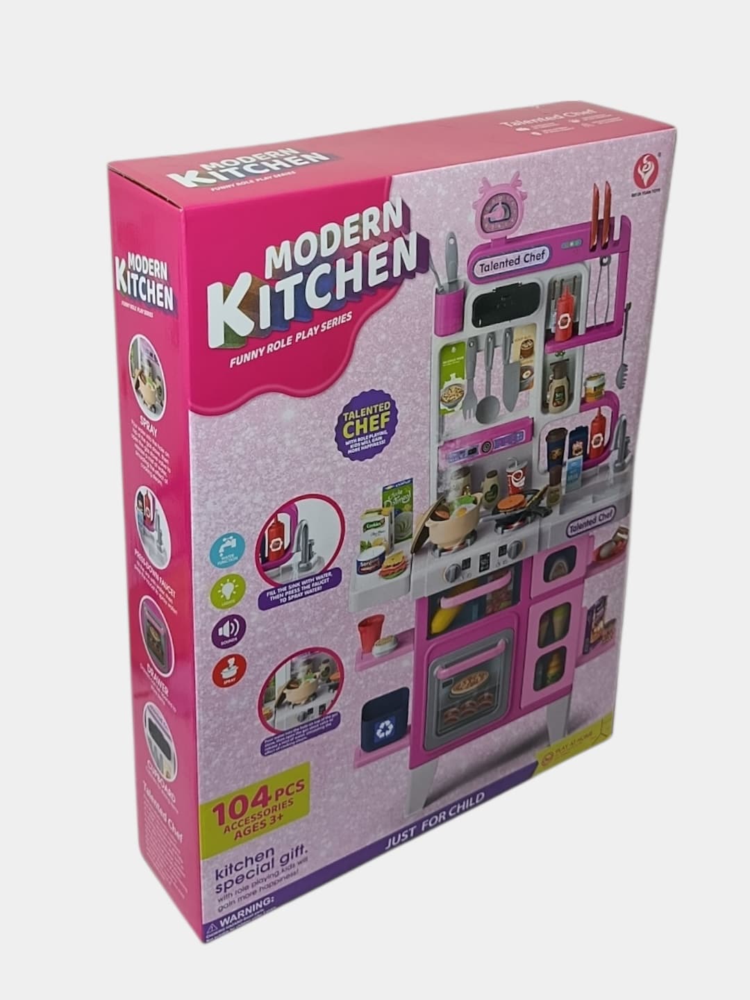 Детская игровая кухня Chef Kitchen, с аксессуарами и звуком, для ролевых игр от 3 лет — фото 2