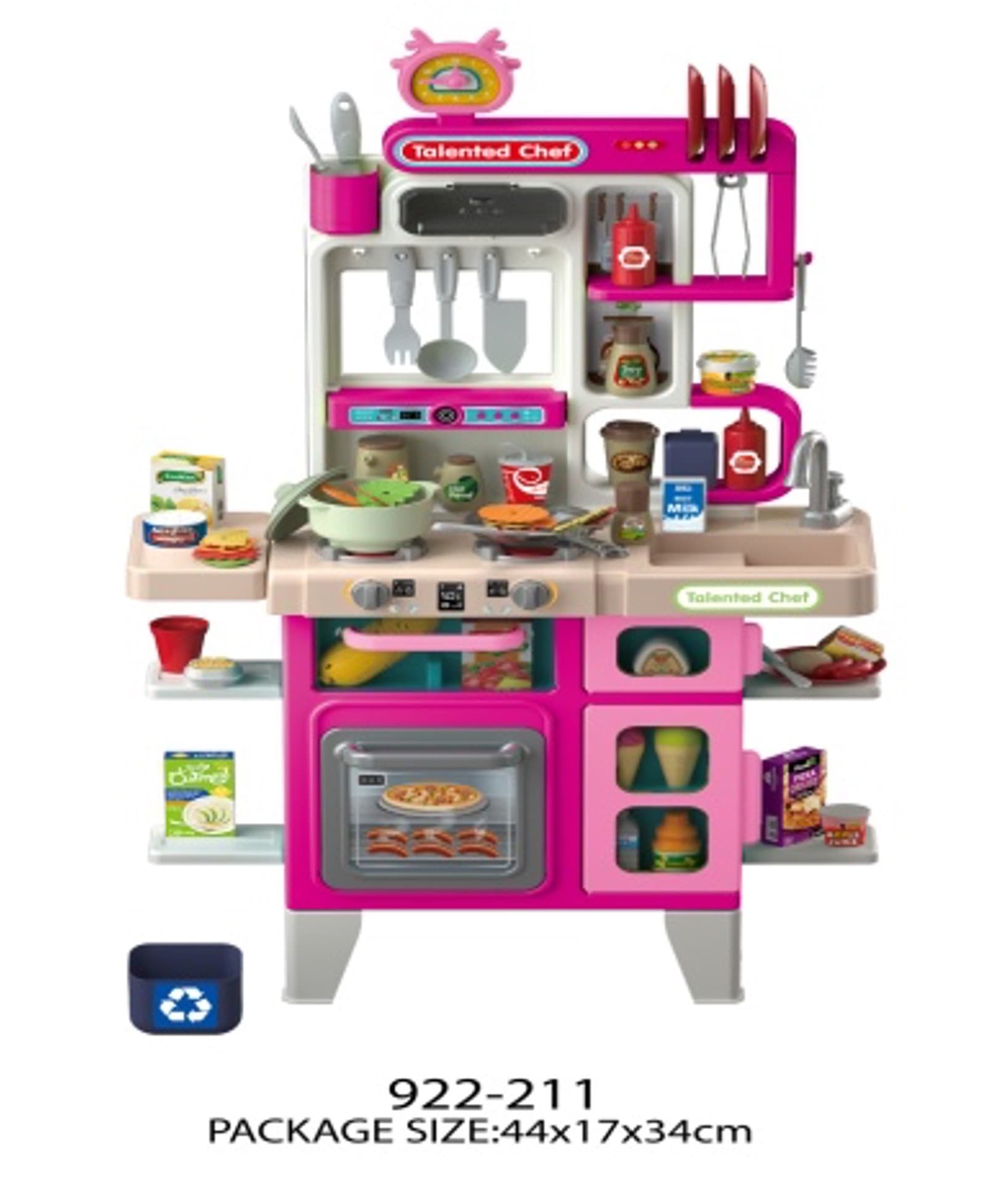 Детская игровая кухня Chef Kitchen, с аксессуарами и звуком, для ролевых игр от 3 лет