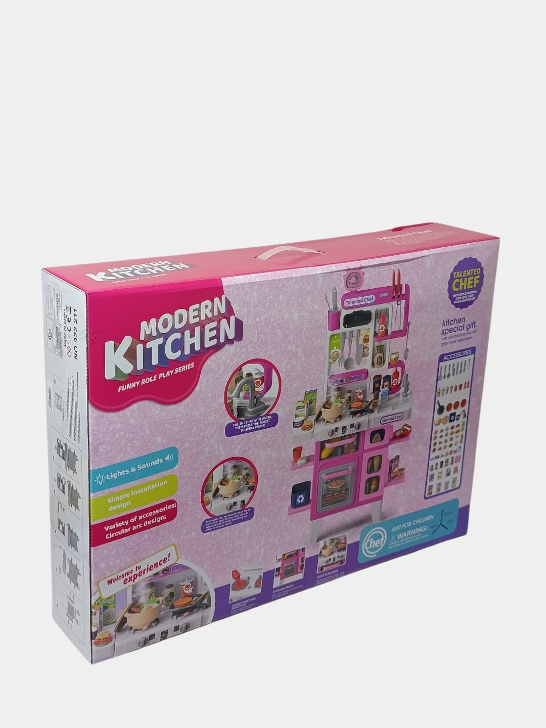 Детская игровая кухня Chef Kitchen, с аксессуарами и звуком, для ролевых игр от 3 лет — фото 4