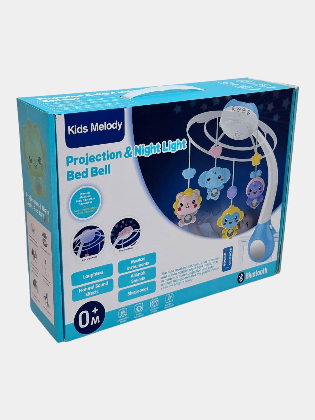 Программируемый ночник-колокольчик Kids Melody, проектор звёзд, Bluetooth-колонка, для новорождённых