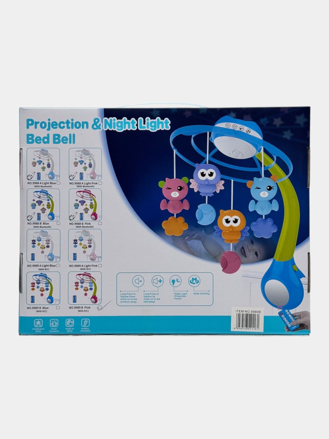 Программируемый ночник-колокольчик Kids Melody, проектор звёзд, Bluetooth-колонка, для новорождённых — фото 2