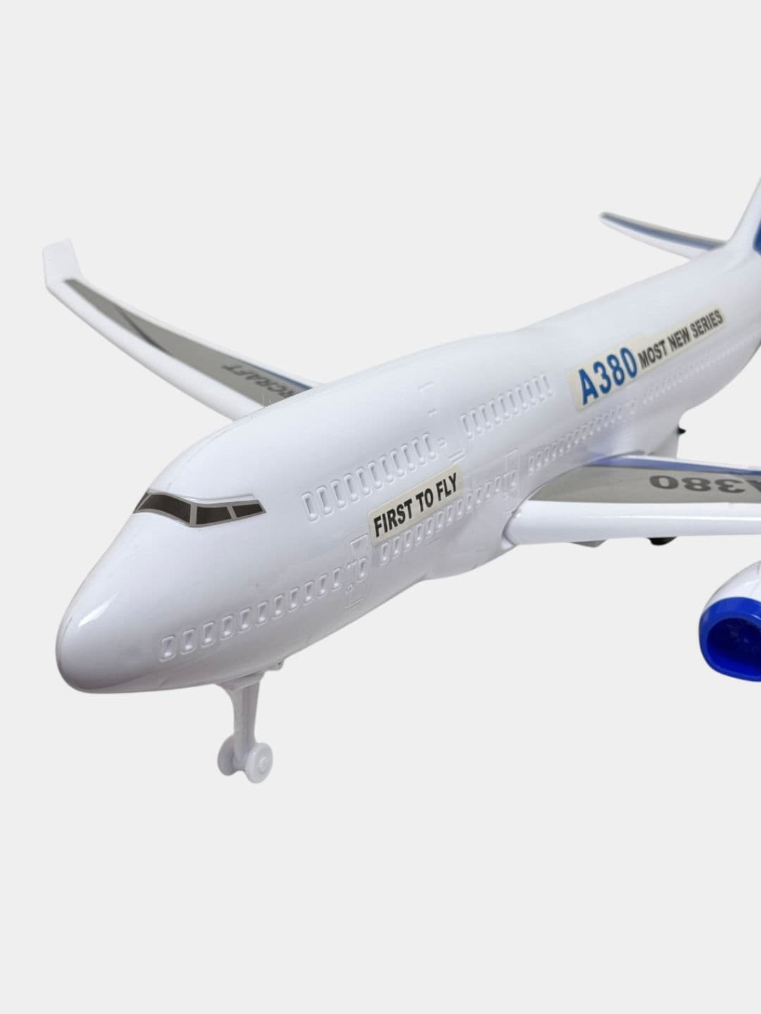 Инерционный самолет A380 со световыми и звуковыми эффектами для детей — фото 2