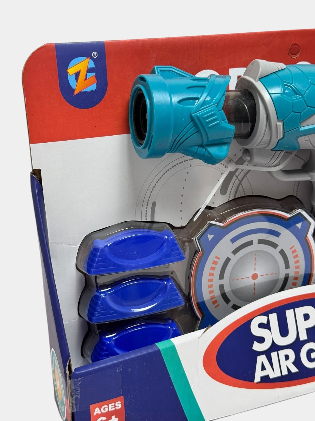 Воздушный бластер Super Air Gun синий детский развивающий 6+ — фото 3