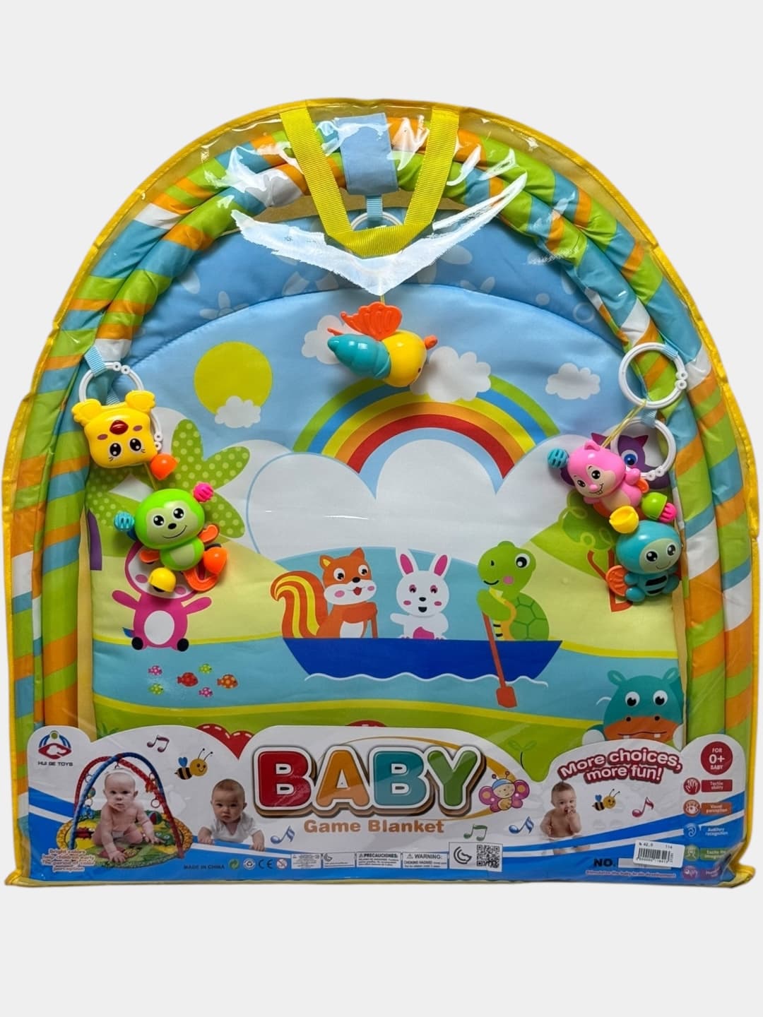 Развивающий коврик Baby Art, Для новорожденных, Tummy time, С погремушками