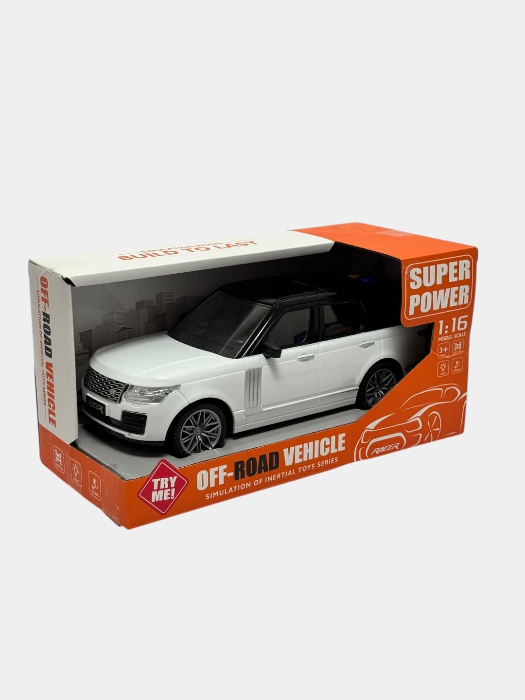 Инерционная машинка Range Rover 1:16, Детализированная модель, Для детей от 3 лет, Реалистичный дизайн — фото 4