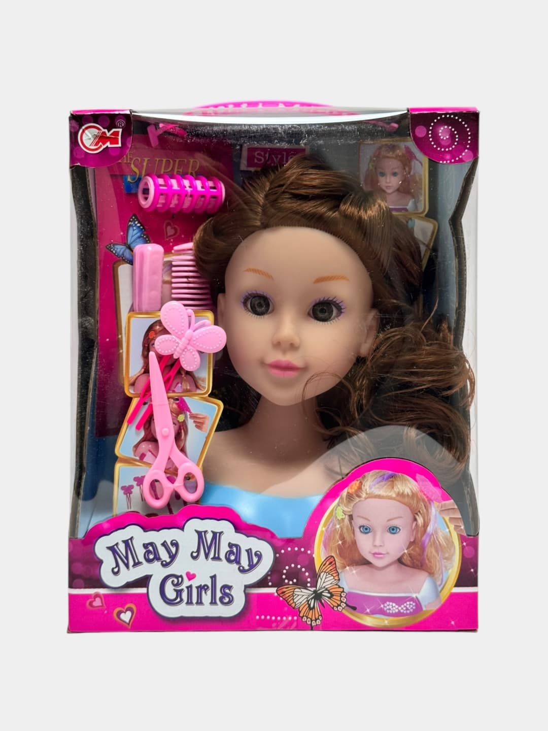 Голова куклы Barbie с каштановыми волосами для творческих игр 3+ — фото 2