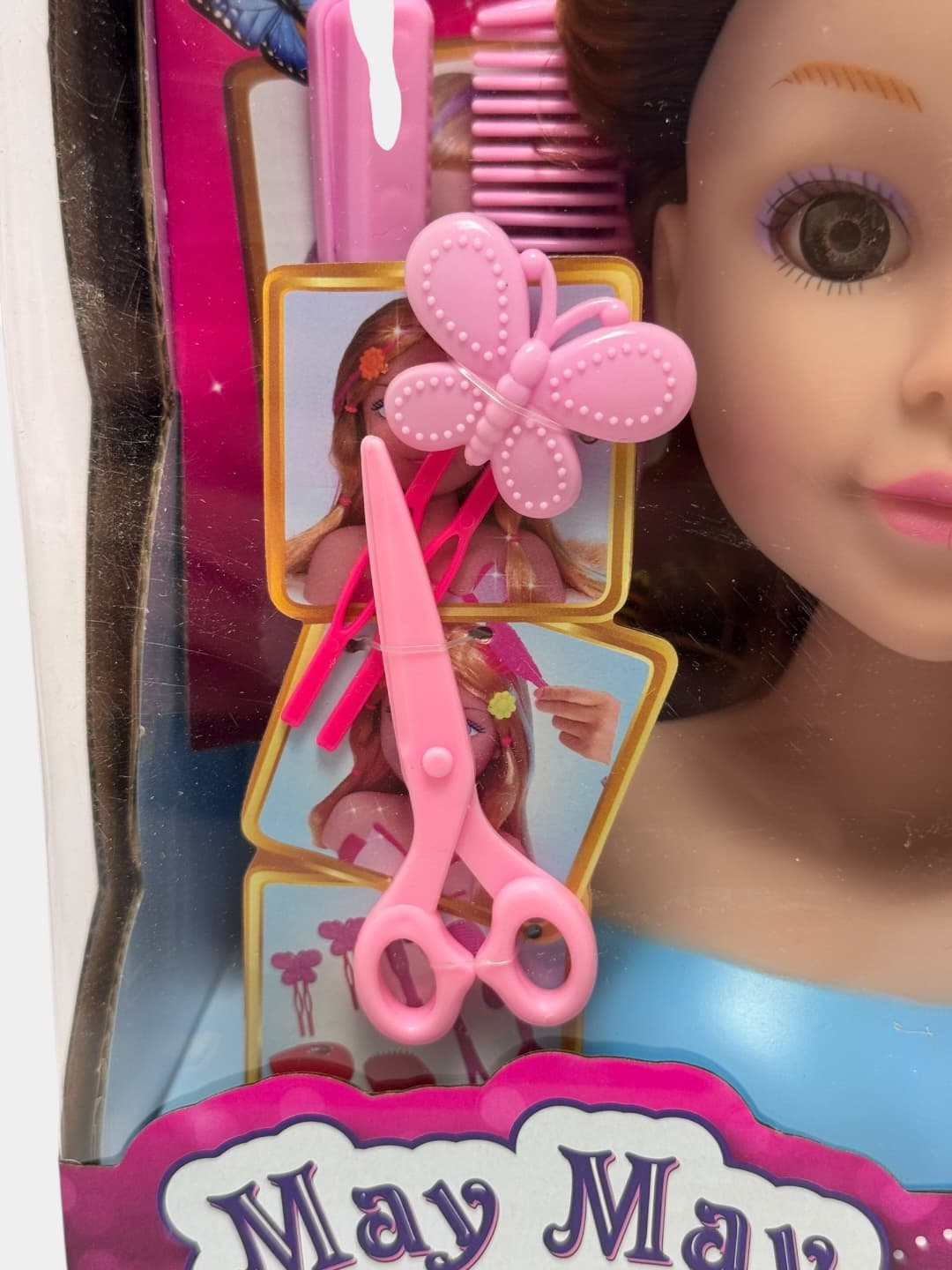 Голова куклы Barbie с каштановыми волосами для творческих игр 3+ — фото 4