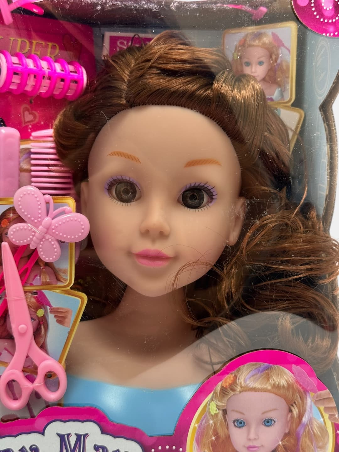 Голова куклы Barbie с каштановыми волосами для творческих игр 3+ — фото 5
