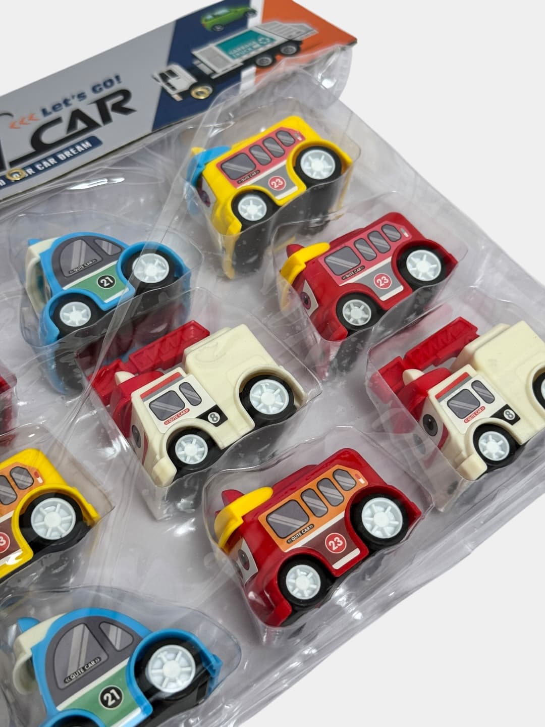 Набор инерционных машинок MINI CAR, 9 шт, для детей от 3 лет, безопасный пластик — фото 3