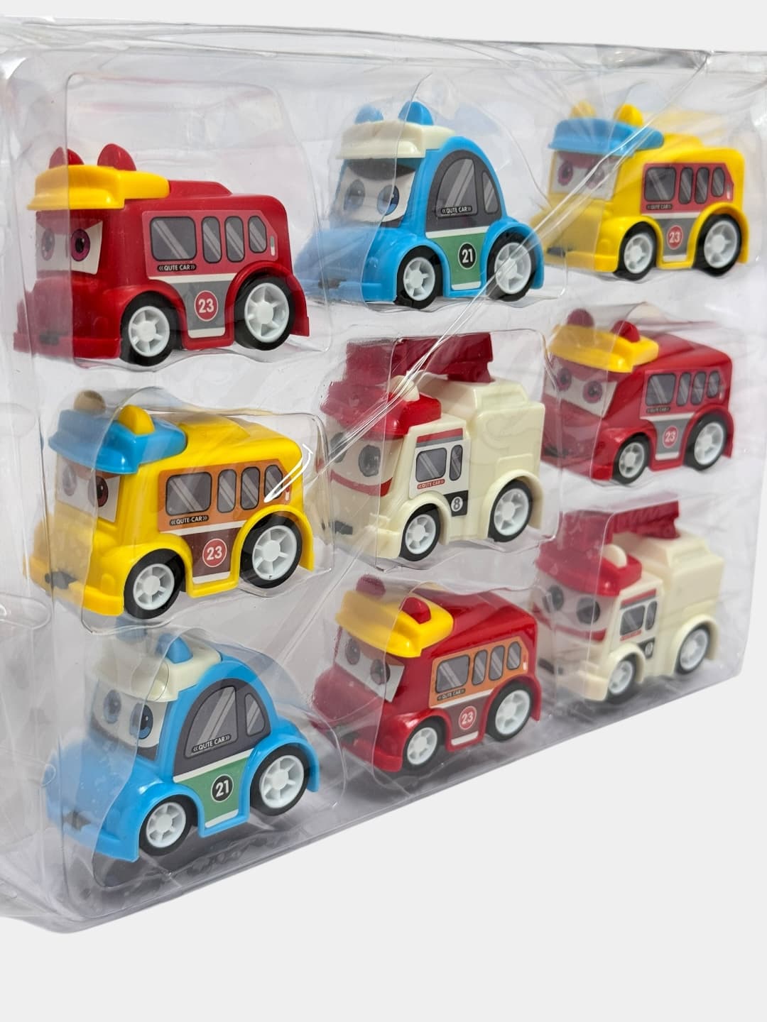 Набор инерционных машинок MINI CAR, 9 шт, для детей от 3 лет, безопасный пластик — фото 4