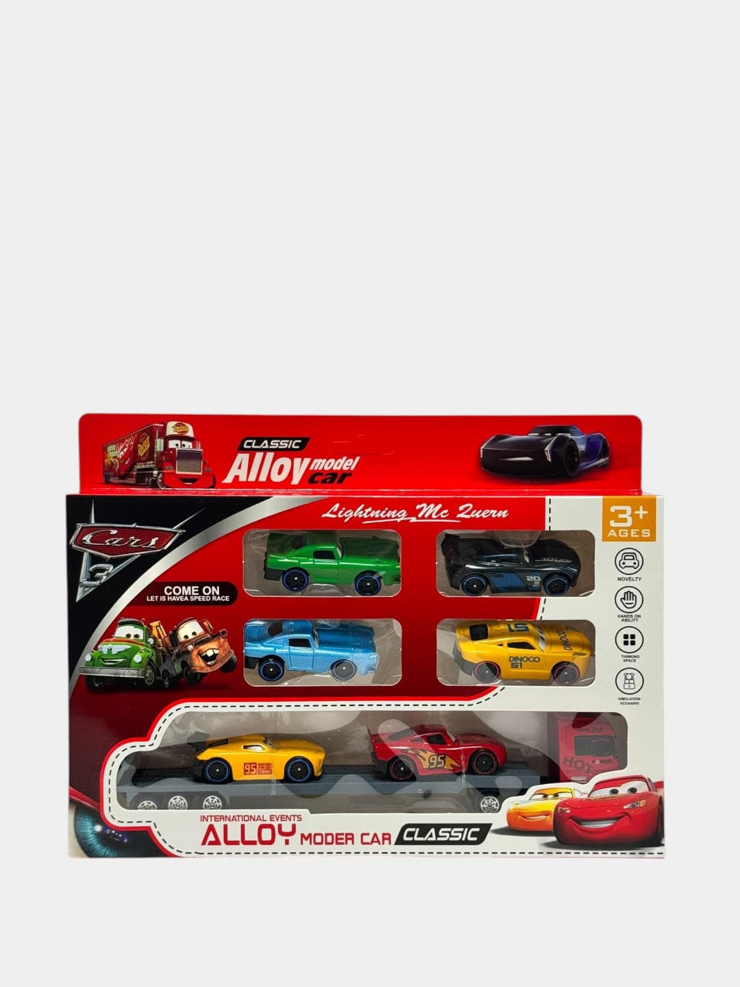 Набор модельных машинок для детей 7 шт. Металл Lightning McQueen — фото 2