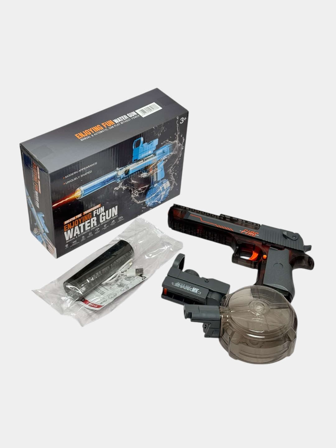 Водяной пистолет Enjoying Fun Water Gun для активных игр, детское водное оружие — фото 2