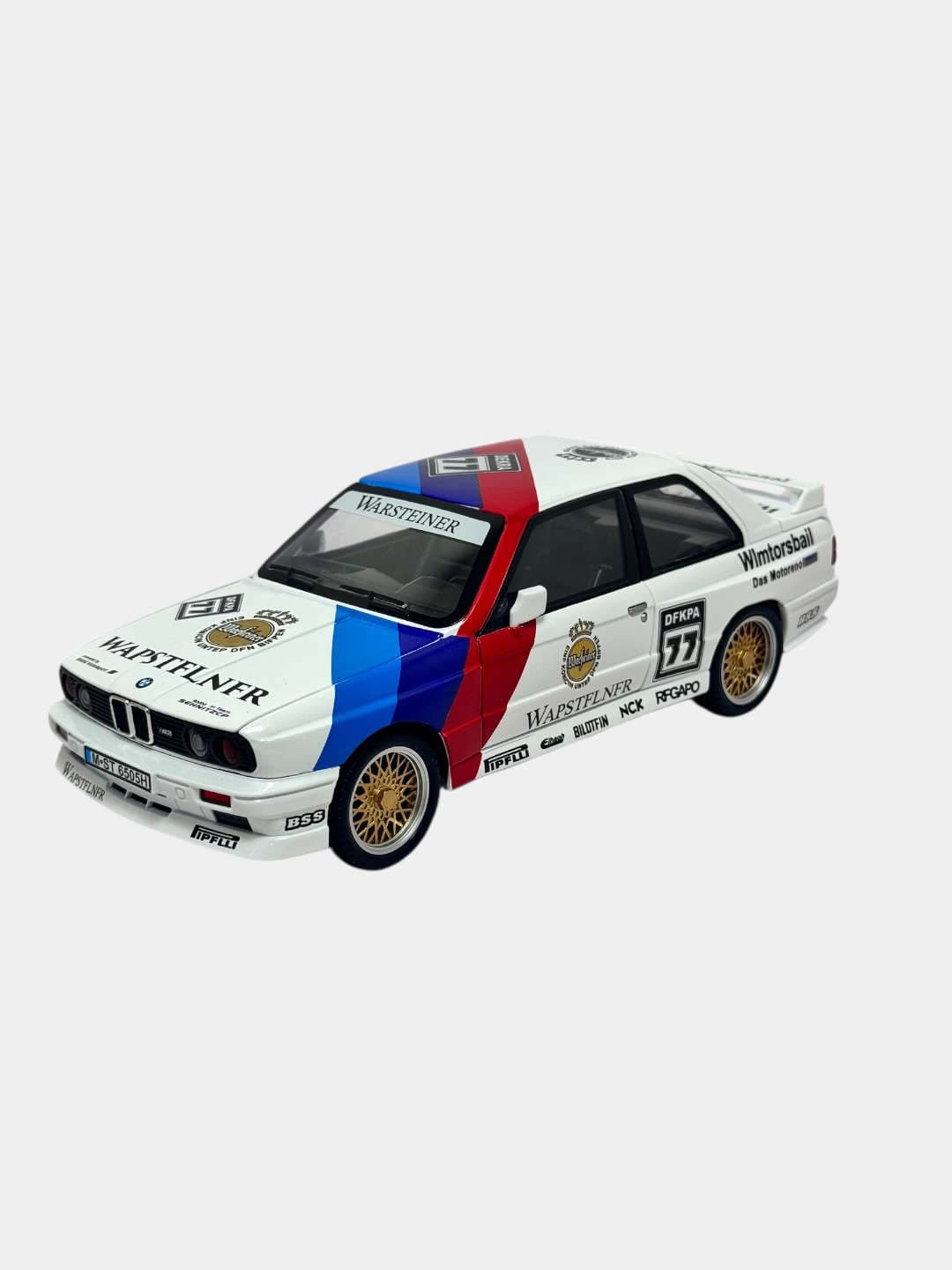 Масштабная модель BMW 1:24, Белая гоночная литая машинка, Для игры и коллекционирования 3+