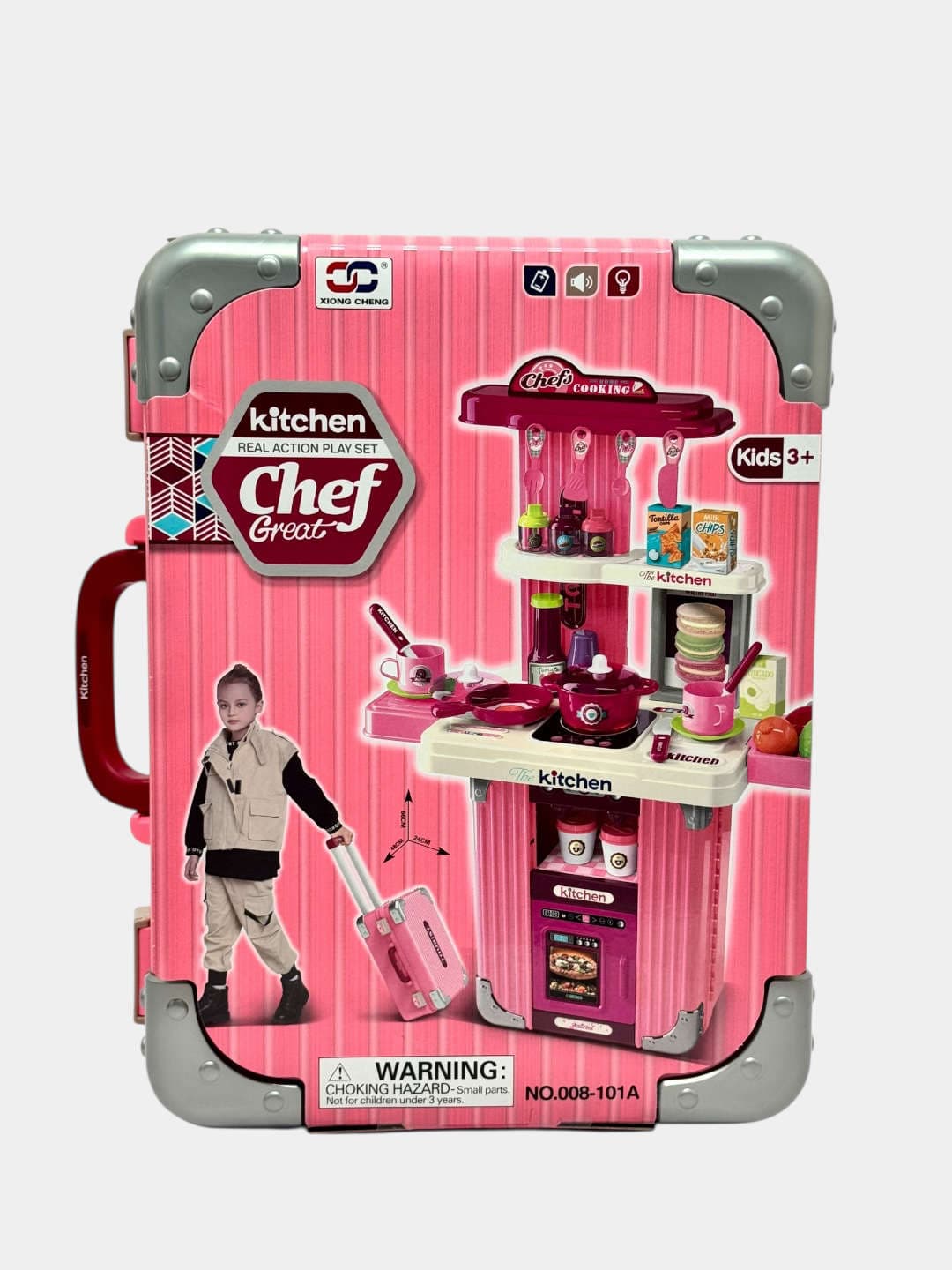 Детская кухня-чемодан Chef Great, Игровая кухня-трансформер, Для ролевых игр от 3 лет, Развивает моторику и воображение — фото 6