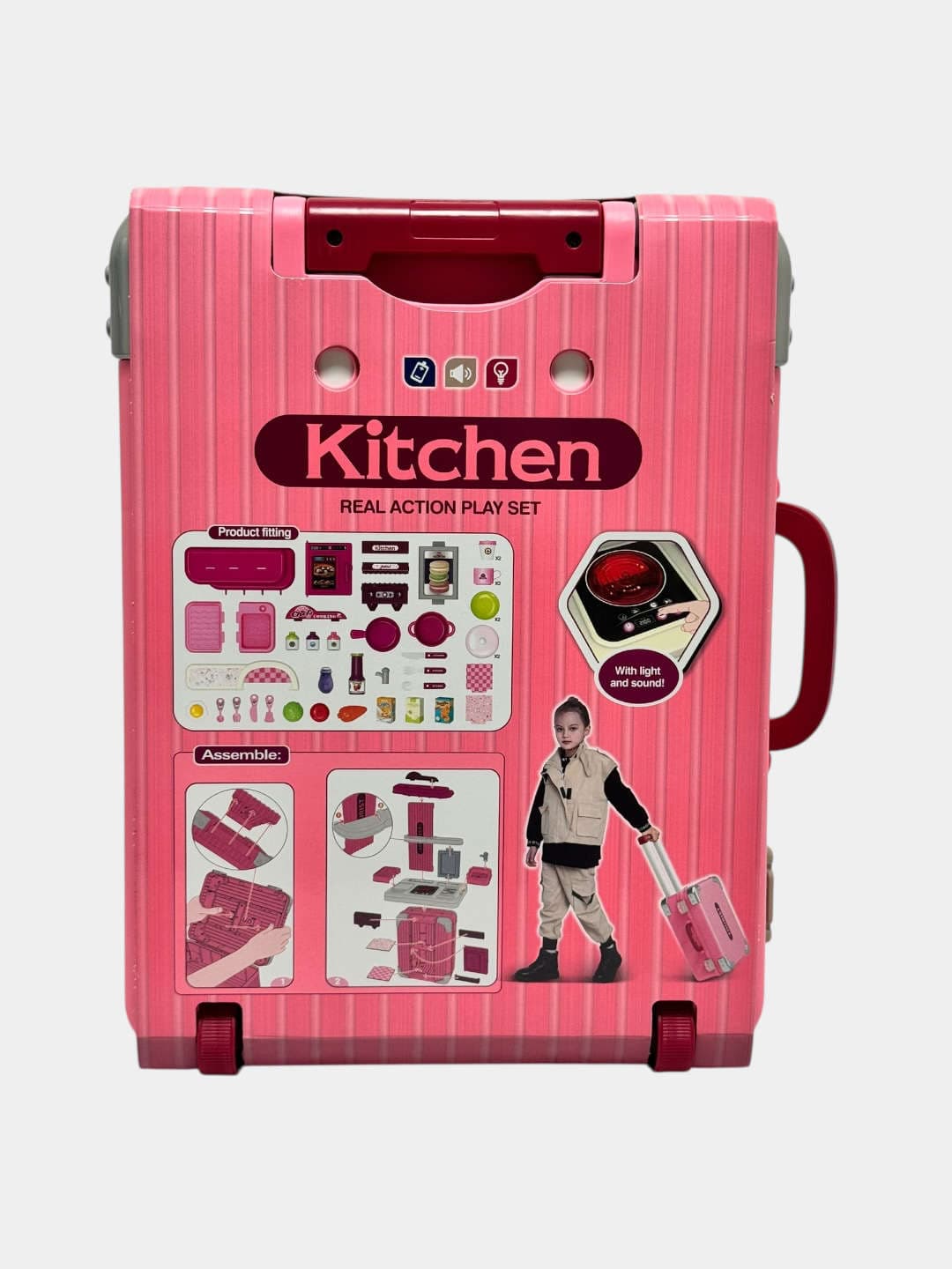 Детская кухня-чемодан Chef Great, Игровая кухня-трансформер, Для ролевых игр от 3 лет, Развивает моторику и воображение — фото 7