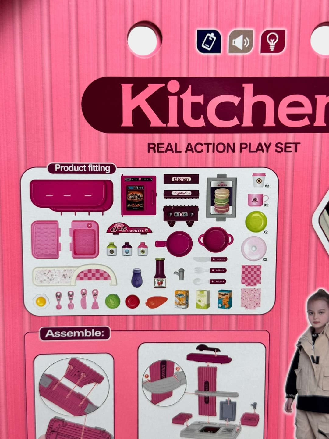 Детская кухня-чемодан Chef Great, Игровая кухня-трансформер, Для ролевых игр от 3 лет, Развивает моторику и воображение — фото 8