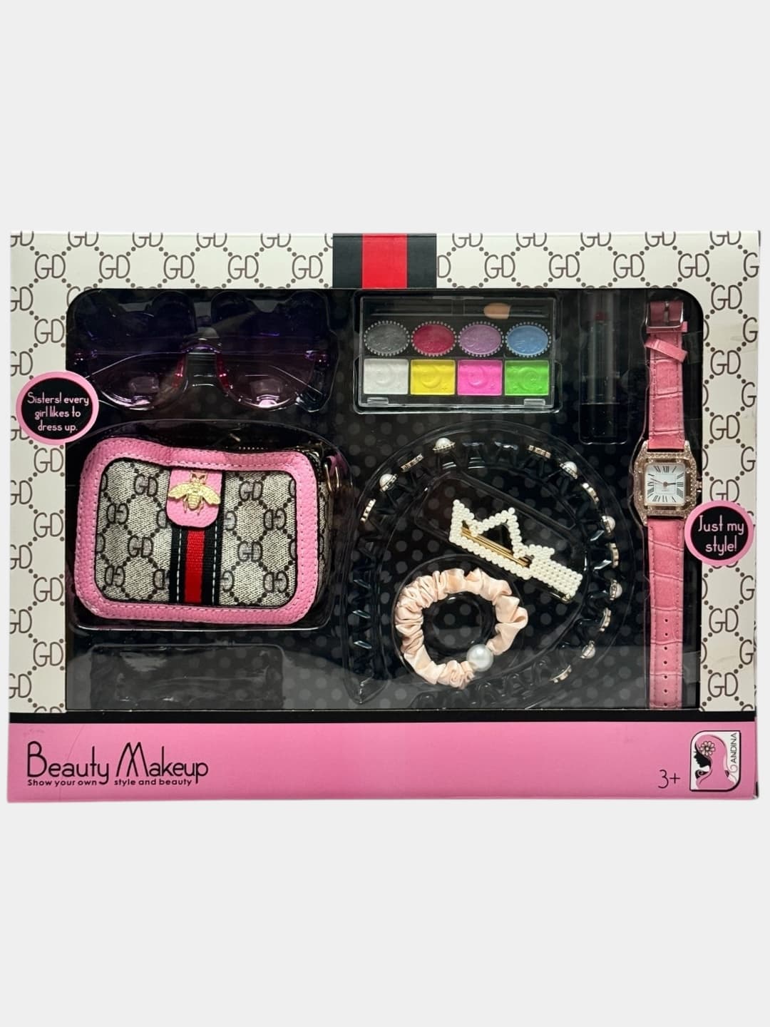 Набор аксессуаров для девочки Beauty Makeup с сумочкой, очками и часами — фото 2