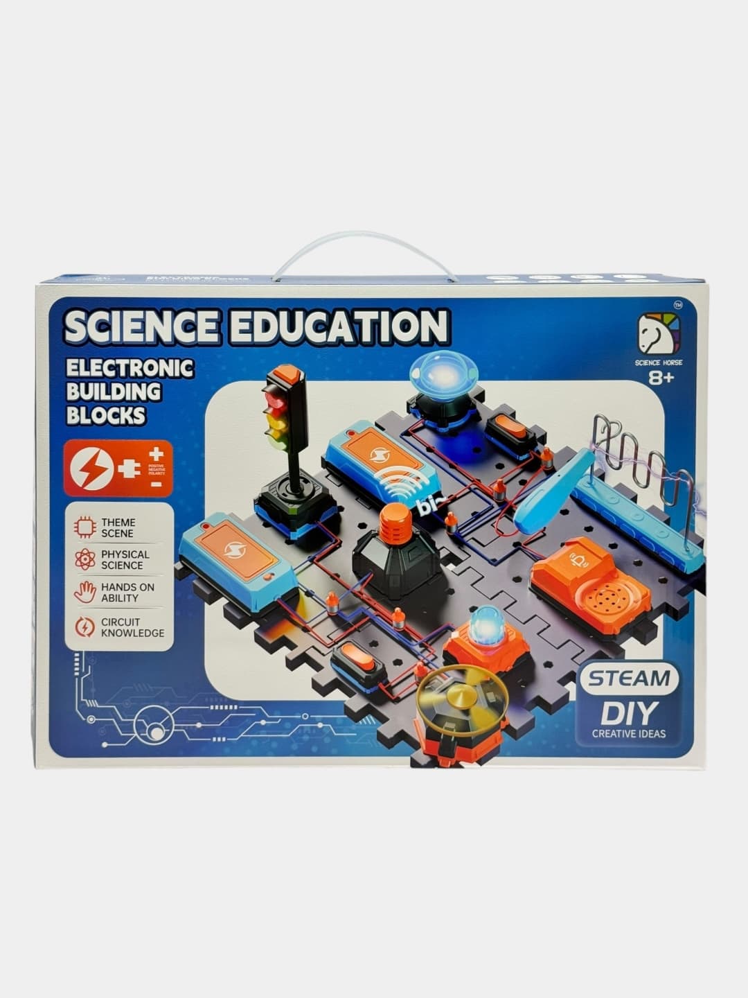 Научный набор STEAM DIY, Набор для электроники и STEM, Для детей от 8 лет, Яркие детали — фото 2