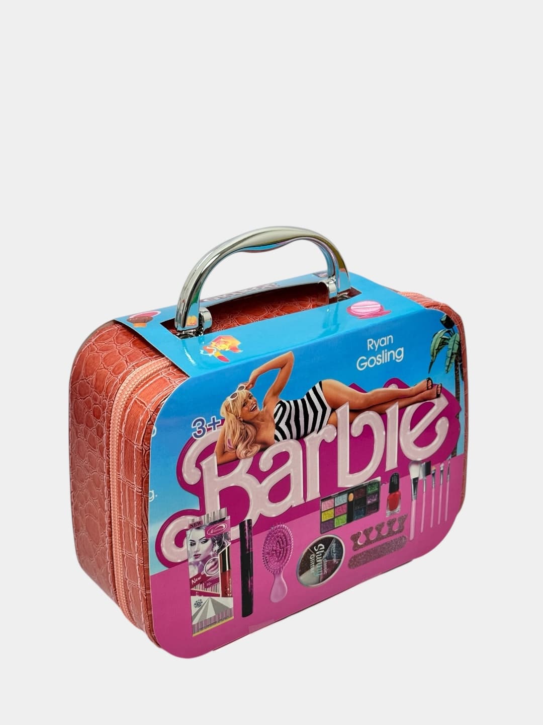 Набор детской косметики Barbie в кейсе, палетка теней, лак для ногтей и блеск для губ — фото 2