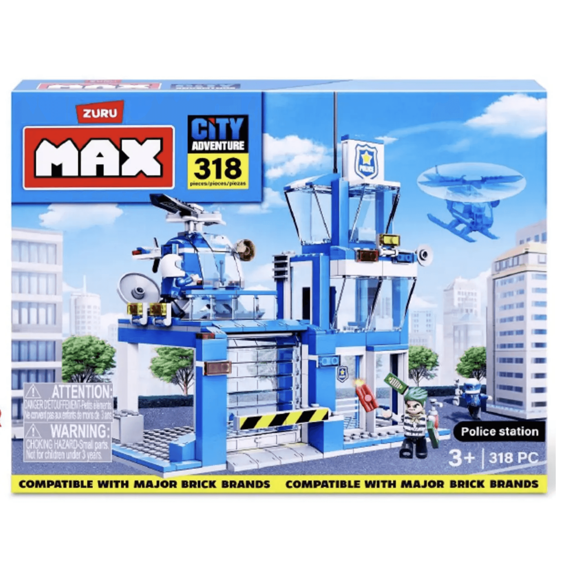 Конструктор MAX CITY Полицейский участок, 318 деталей, для детей от 3 лет, с вертолетом — фото 4