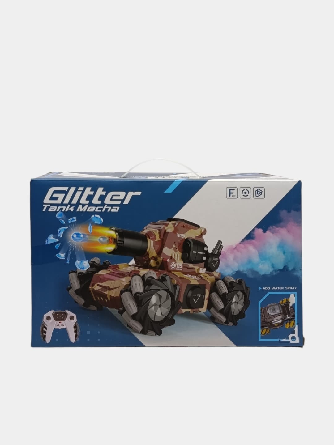 Радиоуправляемый Glitter Tank Mecha, водяные пули и подсветка, для мальчиков от 6 лет — фото 5
