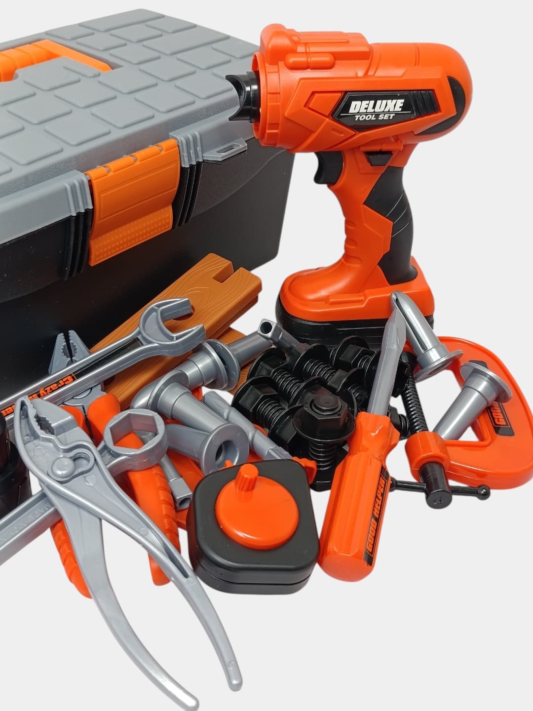 Чемодан инструментов Electric Drill с электрической дрелью и шуруповертом для мальчиков — фото 3