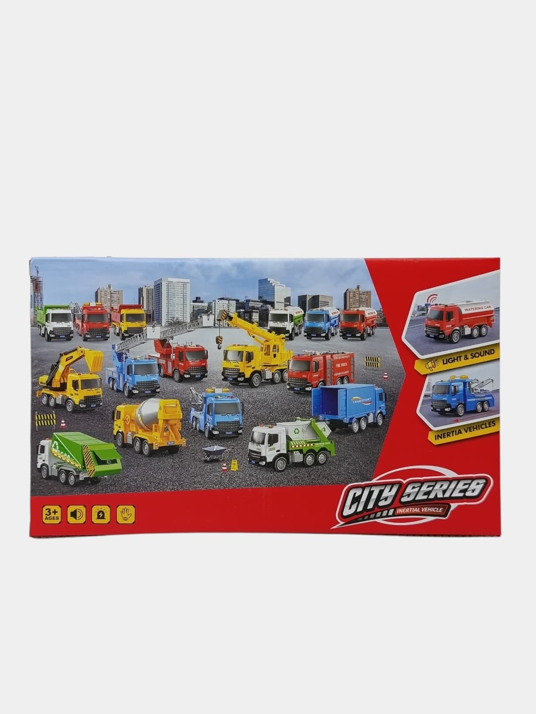 Инерционная машина Мусоровоз City Series 1:18 со светом и звуком для мальчиков — фото 3