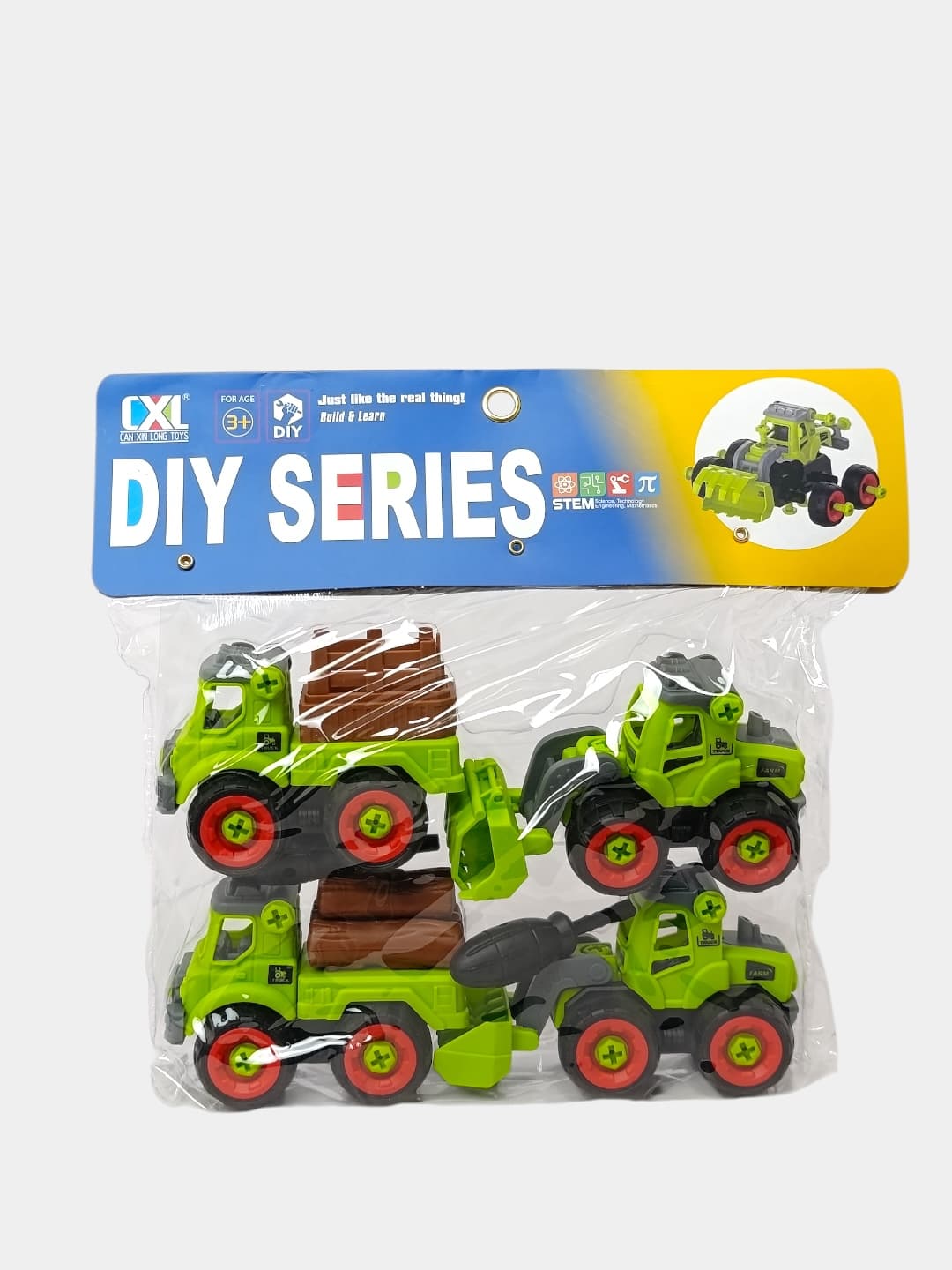 Набор машин конструкторов DIY SERIES CXL, разборная строительная спецтехника для детей — фото 2