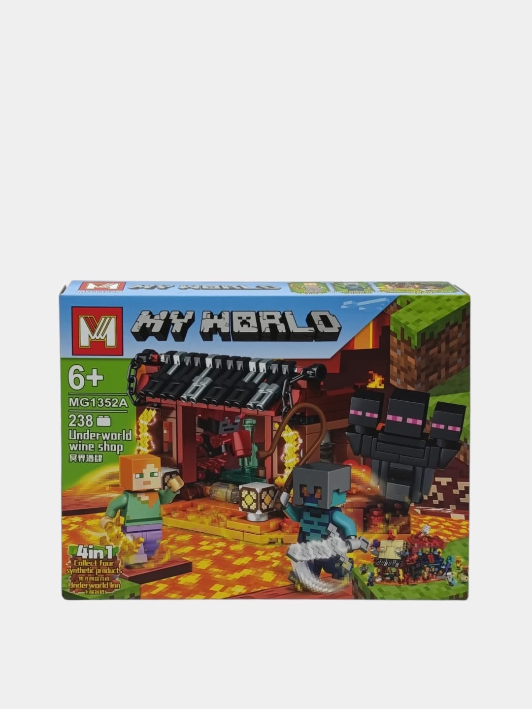 Конструктор Майнкрафт My World Винная лавка Нижнего мира с мини-фигурками — фото 2