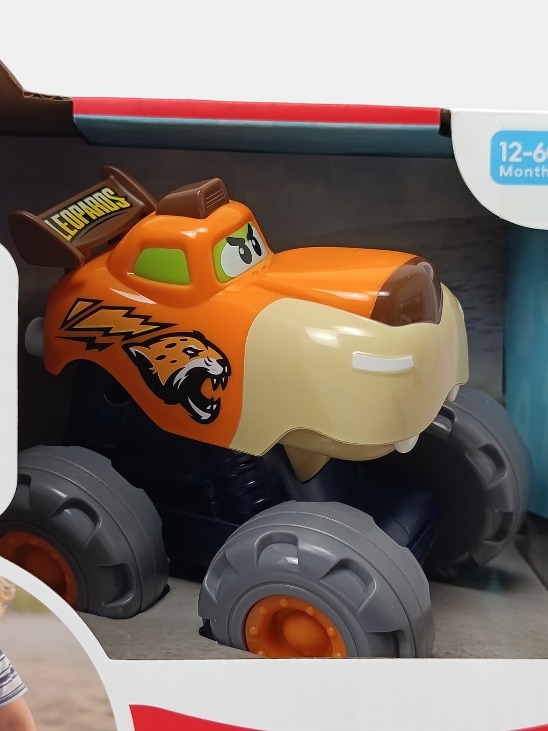 Инерционная машинка Hola Monster trucks Леопард с открывающейся пастью, бигфут для детей — фото 6