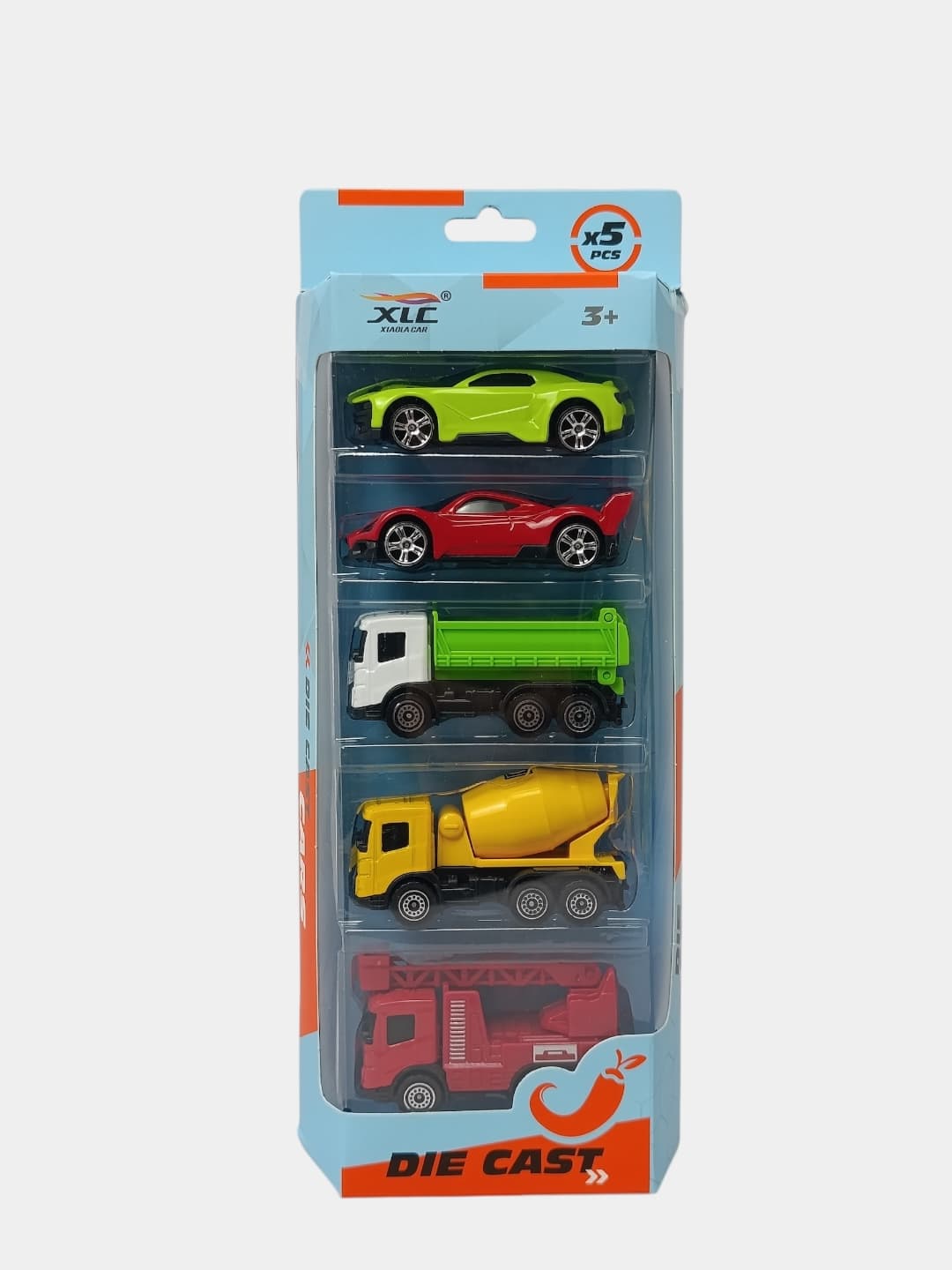 Набор железных машин 5 в 1, металлические модели спецтехники Die-Cast для мальчиков — фото 2