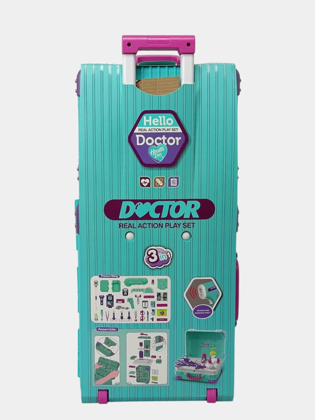 Чемодан доктора Hello Doctor, Игровой медицинский центр 2в1, Для детей от 3 лет с аксессуарами — фото 6