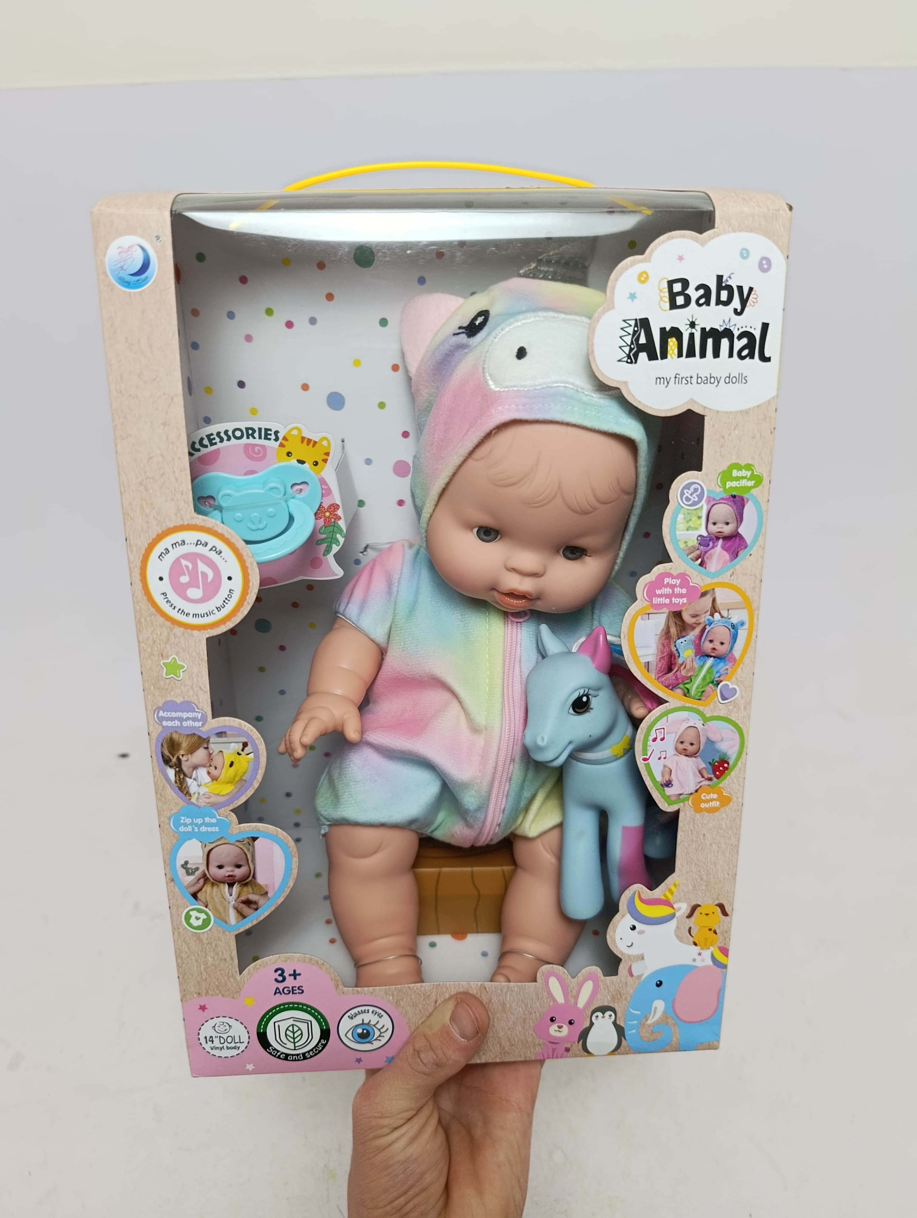 Интерактивная кукла пупс Baby Animal музыкальная, с реалистичными звуками для девочек