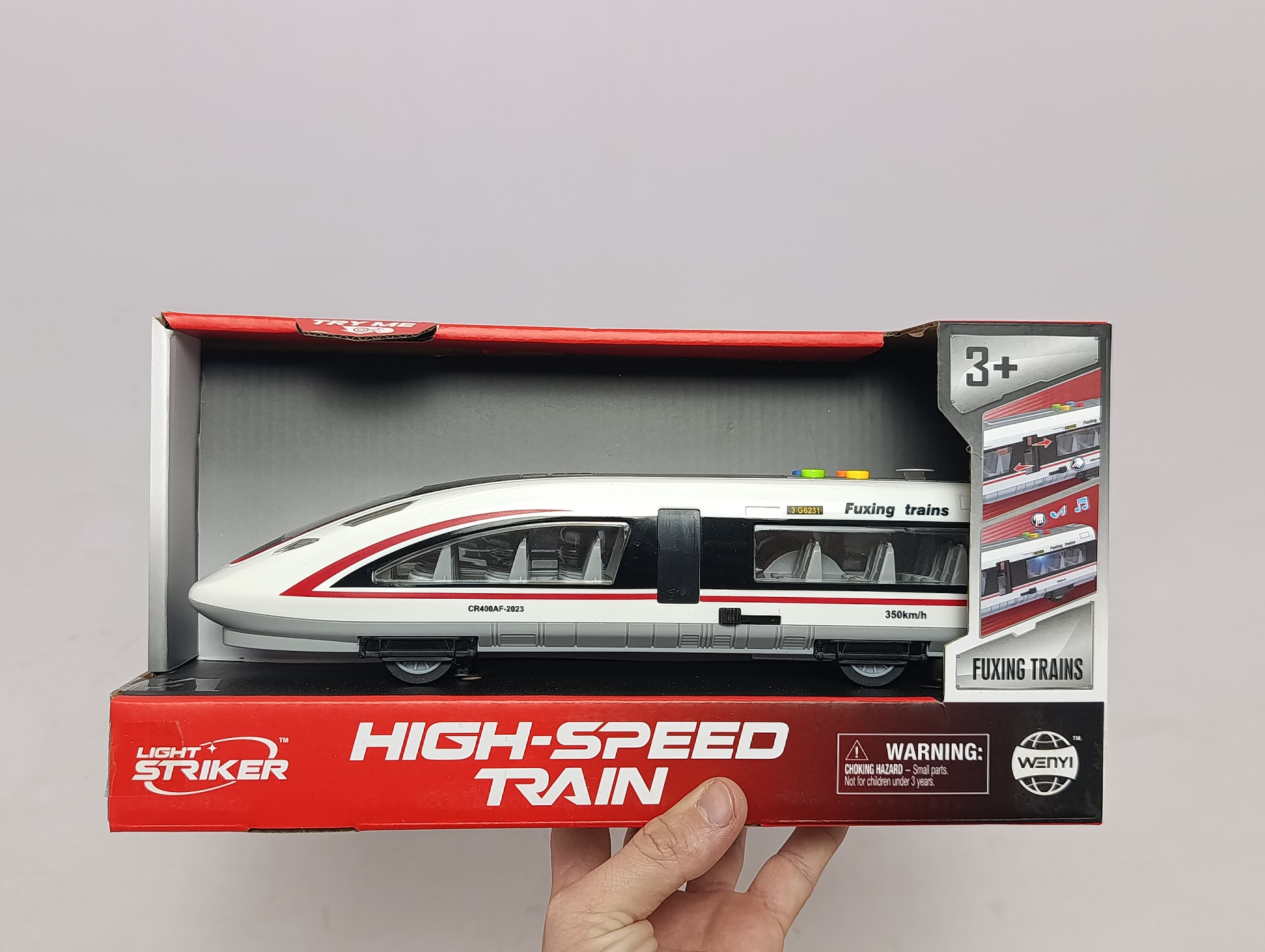 Высокоскоростной поезд Fuxing WENYI Light Striker со звуком и светом для детей — фото 2